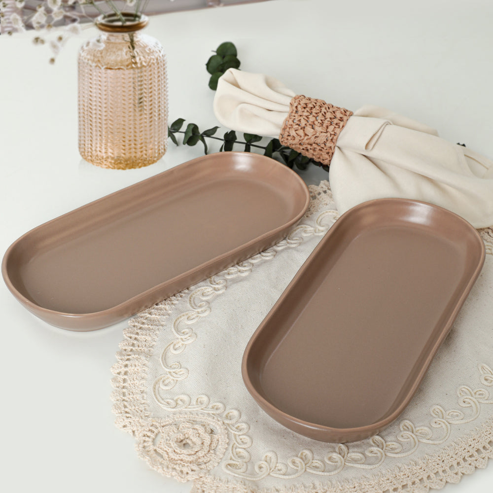 Noyan Boat Plate 26 Cm 2 Pieces
