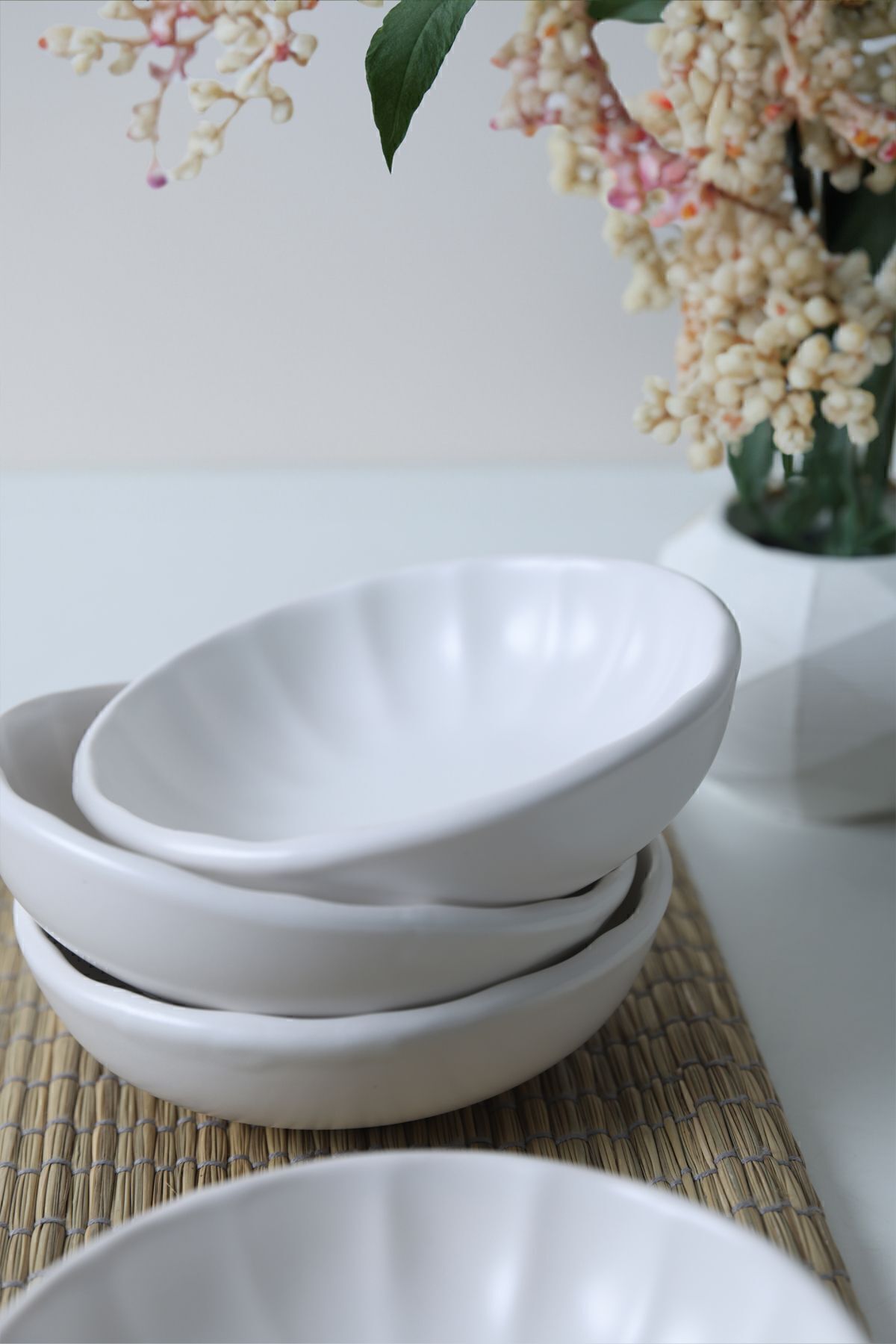 Matte White Sirius Snack Bowl 12 cm 6 Pieces