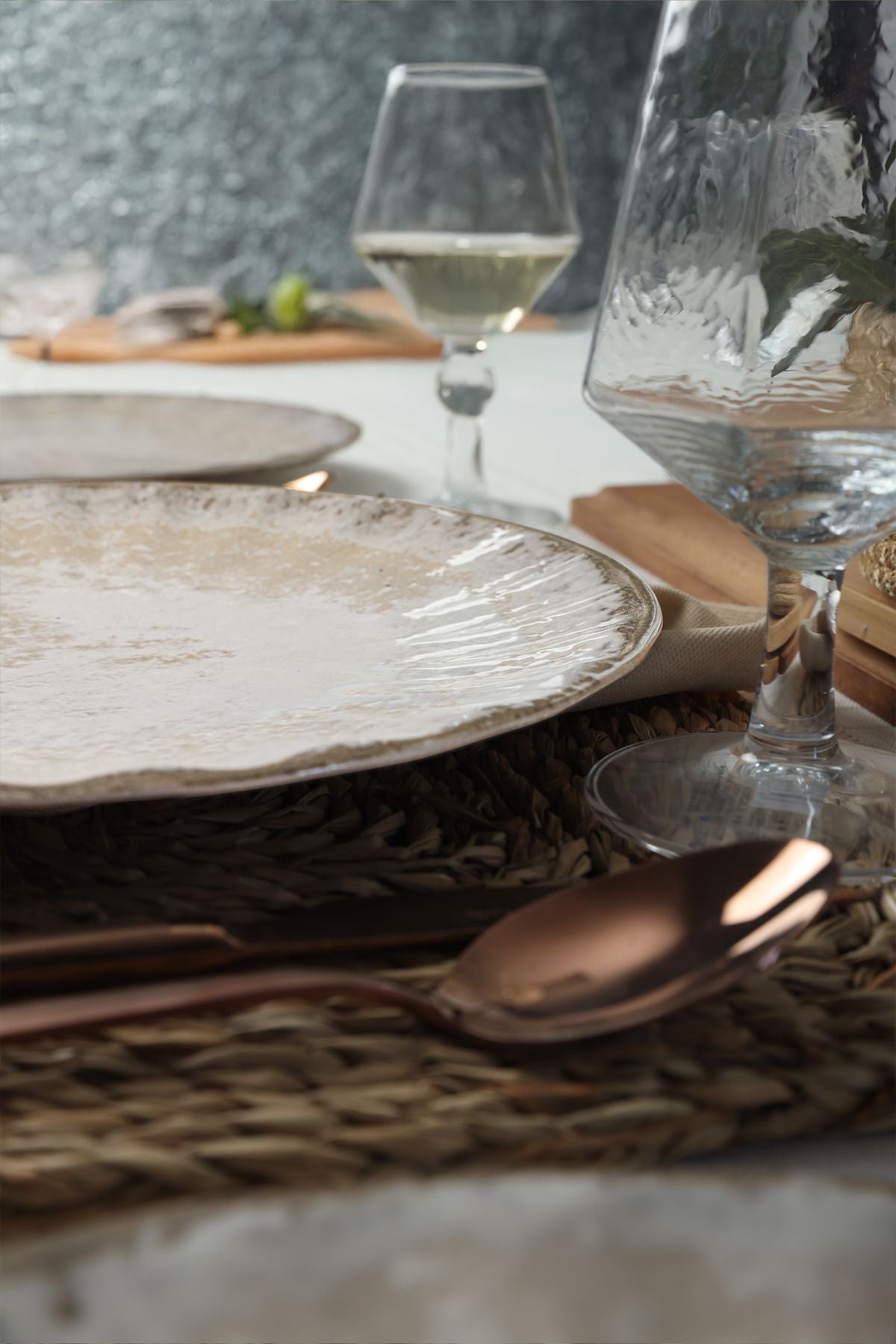 Vintage Cream Sirius Serving Plate 27 cm, 6 Pieces