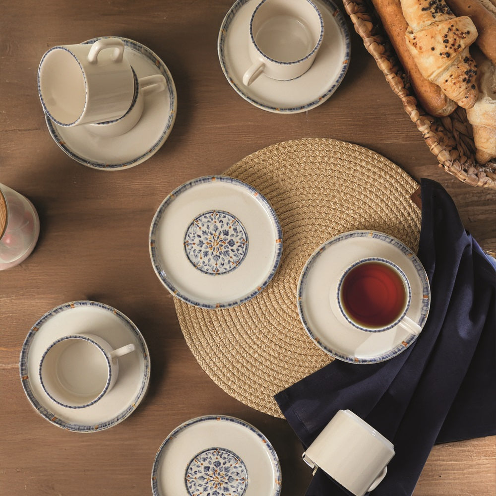 Sapphire Stackable Tea Set 12 Pieces for 6 People