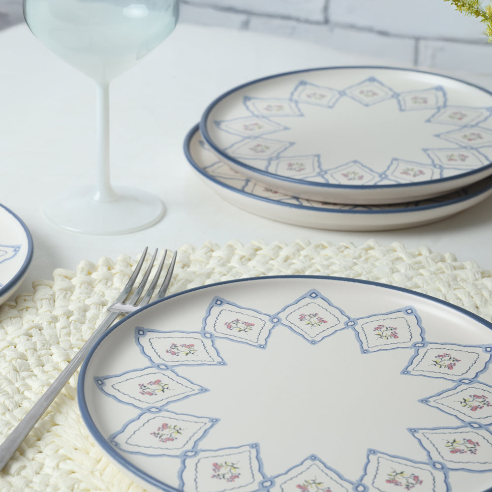 Floral Waves Nordic Cake Plate 22 Cm 6 Pieces