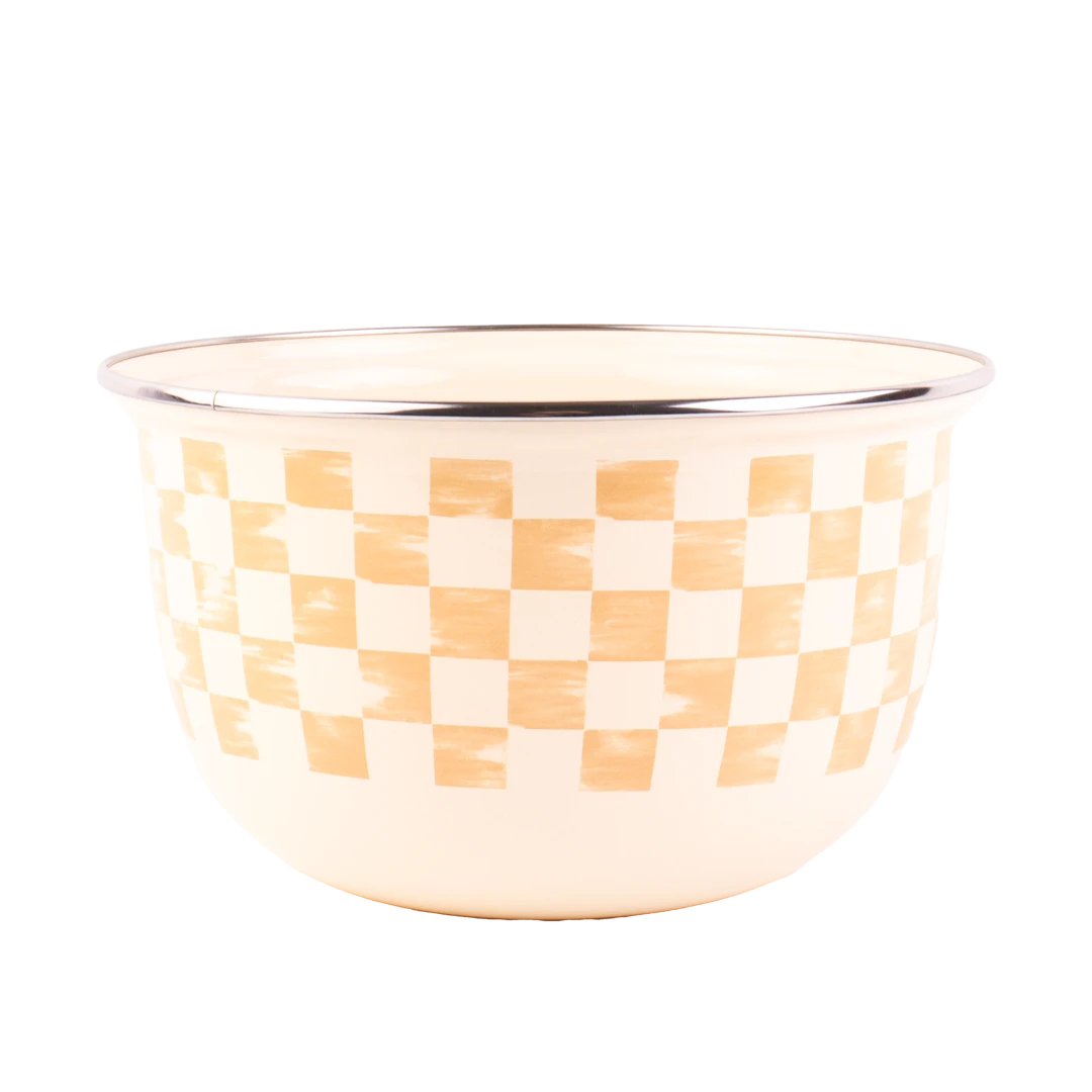 Beige Enamel Mixing Bowl 24cm - 4Lt