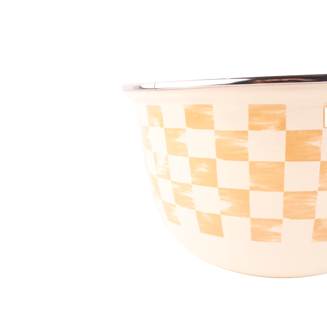 Beige Enamel Mixing Bowl 24cm - 4Lt