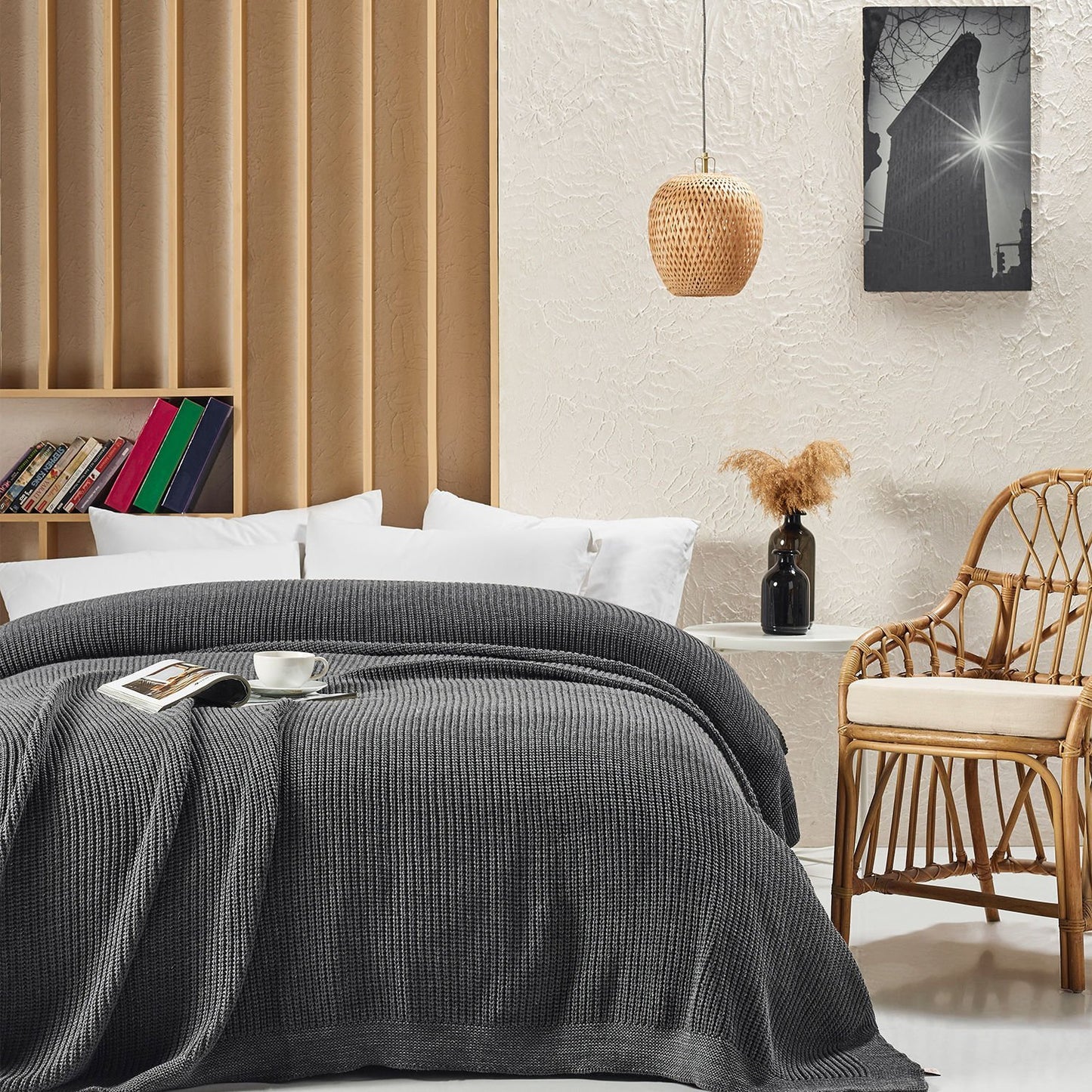 Knitted Blanket 220x240 cm - Premium Quality