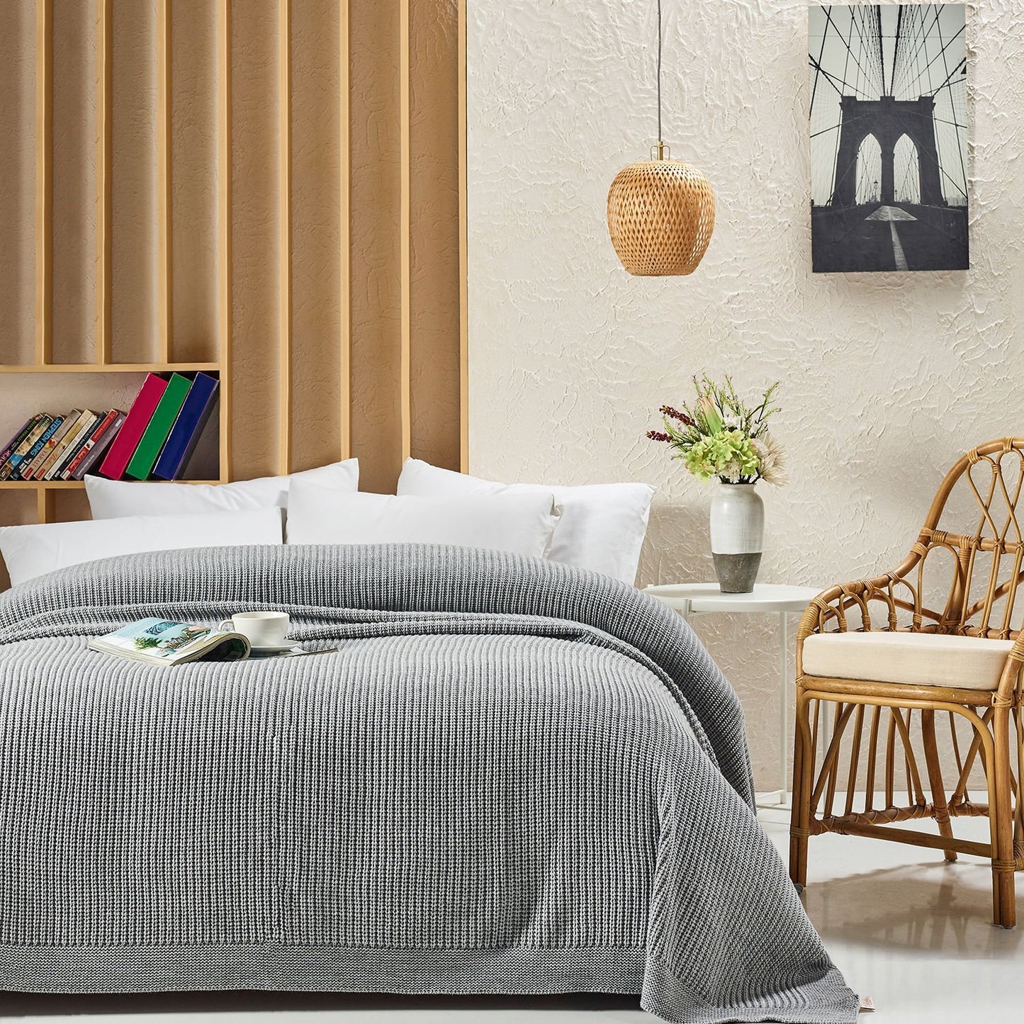 Knitted Blanket 220x240 cm - Premium Quality