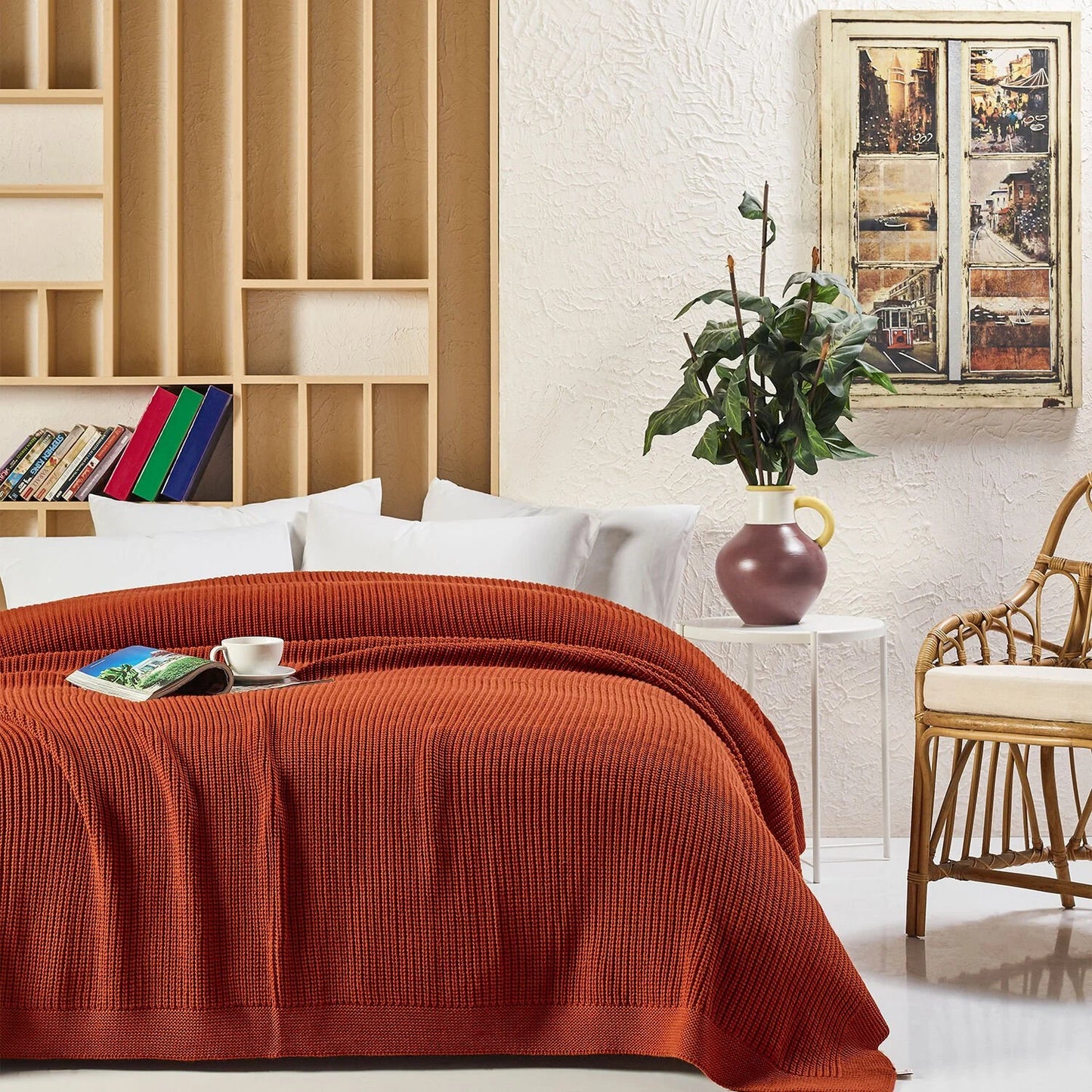 Knitted Blanket 220x240 cm - Premium Quality