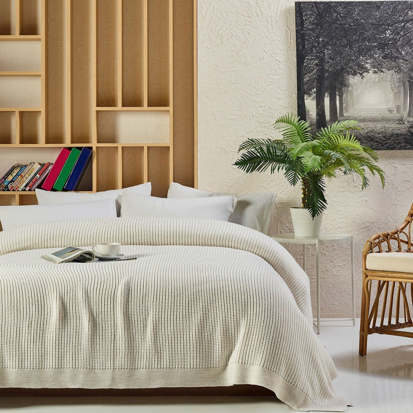 Knitted Blanket 220x240 cm - Premium Quality