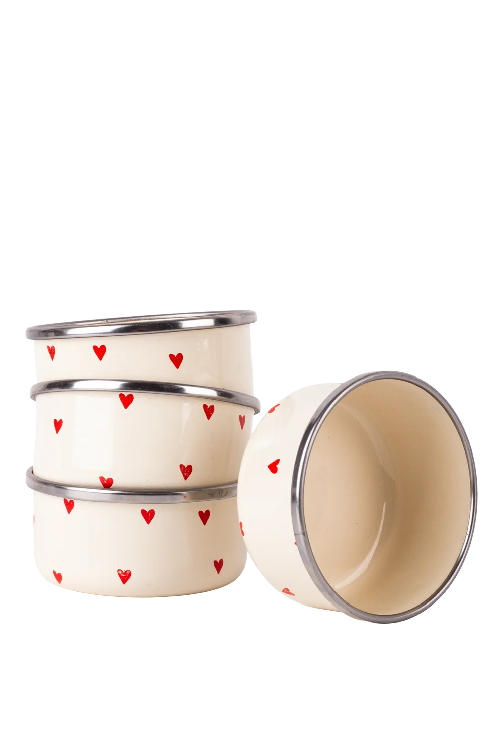 Cupid Enamel 4 Piece Bowl Set