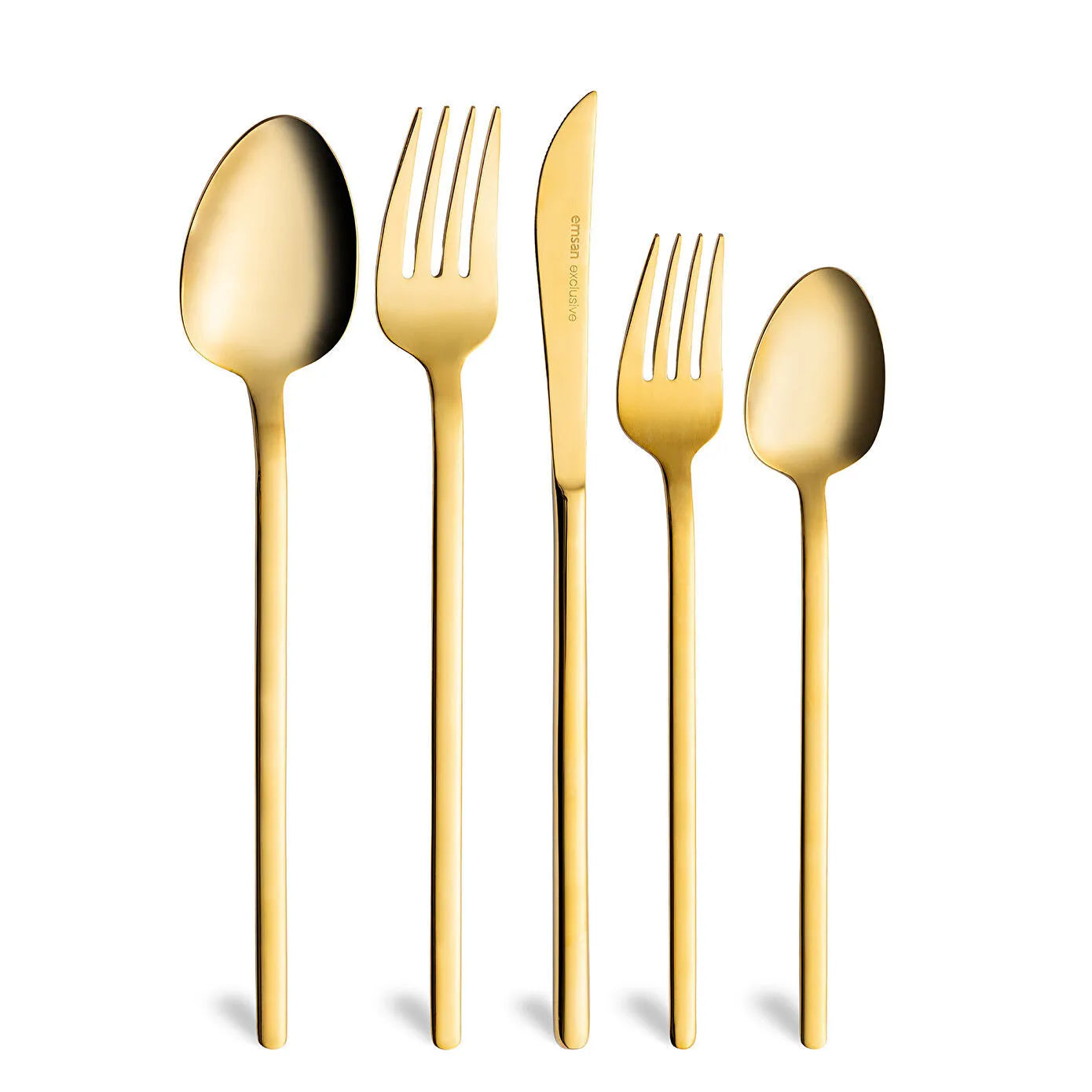 Lora Shiny Gold 60 Piece Cutlery Set for 12 People