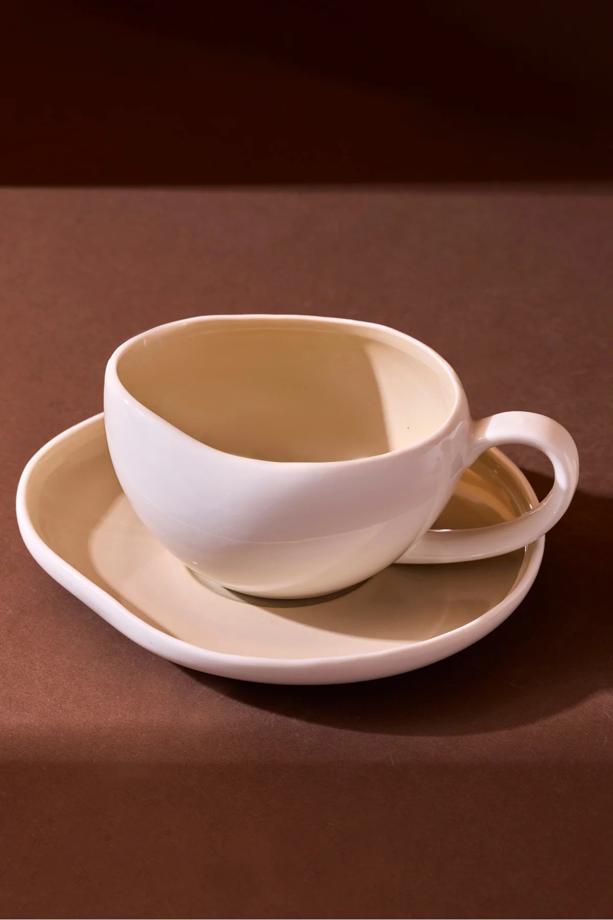 Roma Beige 4-Piece 2-Person Porcelain Coffee/Tea Cup Set 200 ml