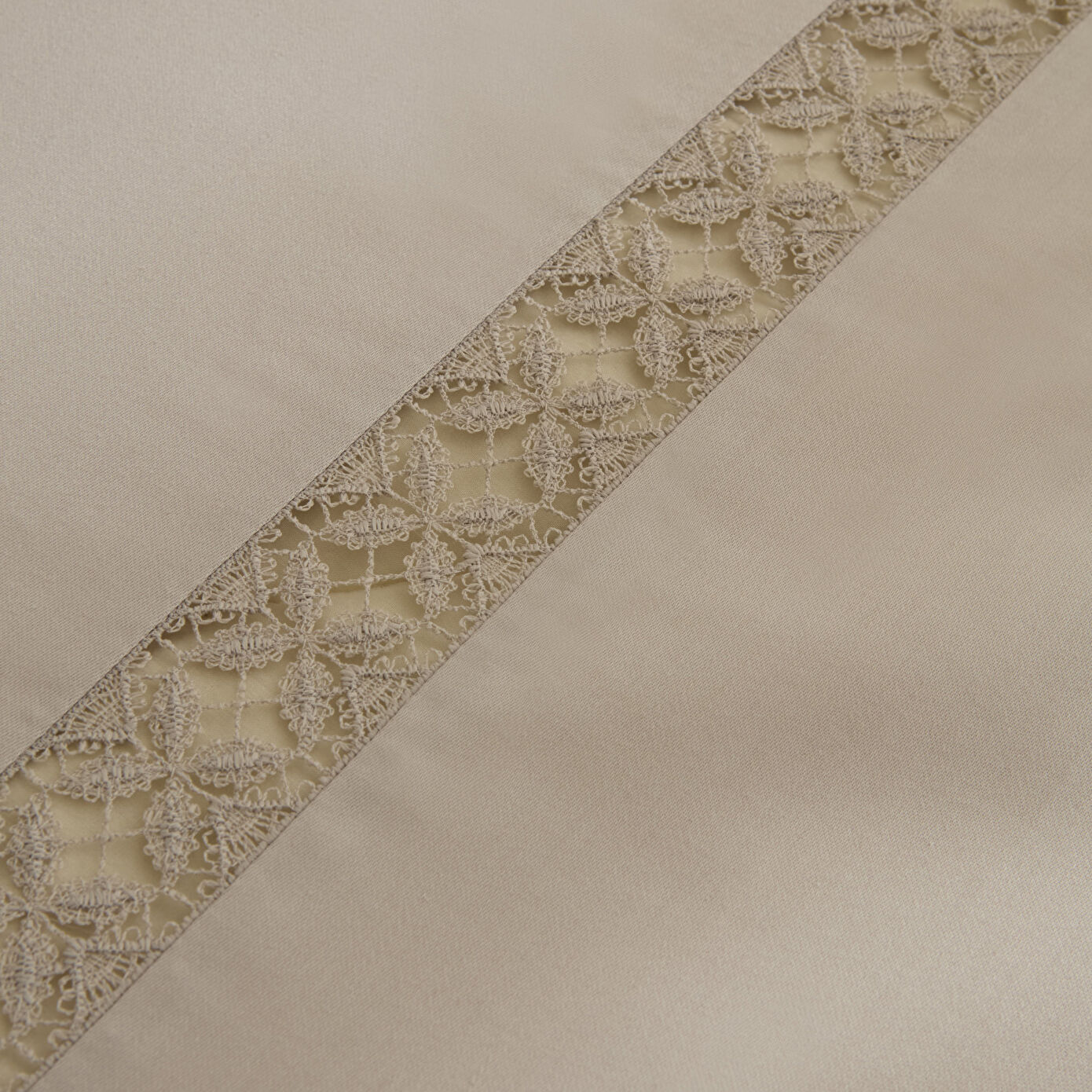 Miel 100% Cotton Satin Double Satin Duvet Cover Set Stone