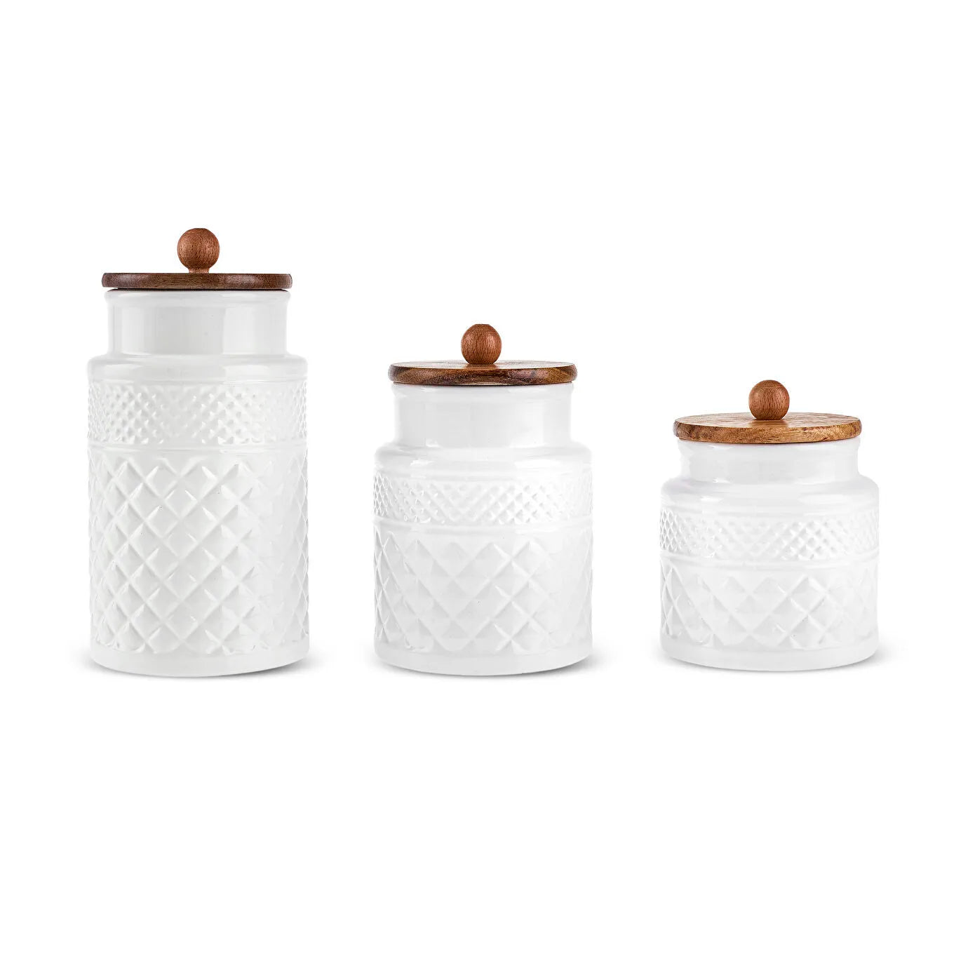 Lattice 3 Piece Ceramic Spice Set