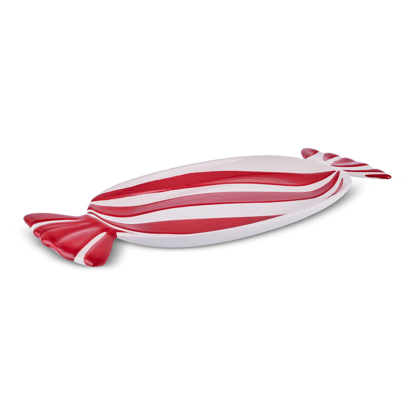 New Year Candy Twist Boat Plate 41 cm