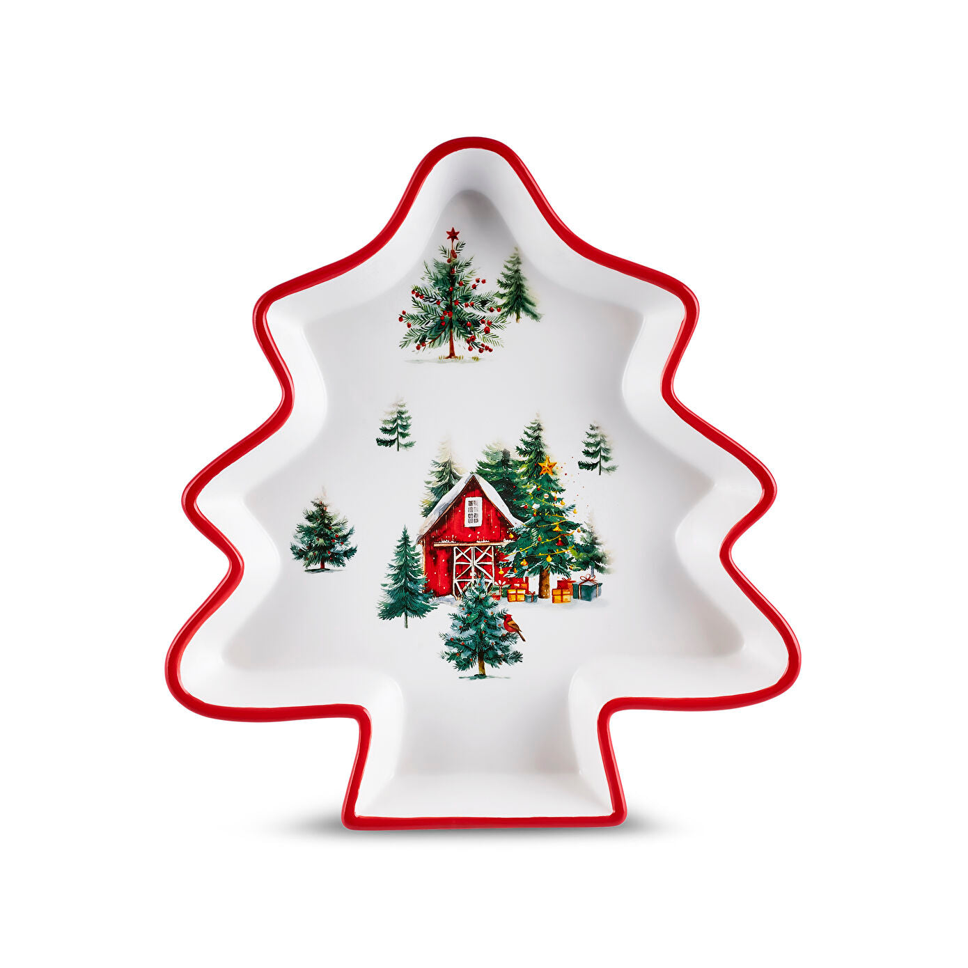 Karaca New Year's Eve Cottage Cookie Dish 29 cm