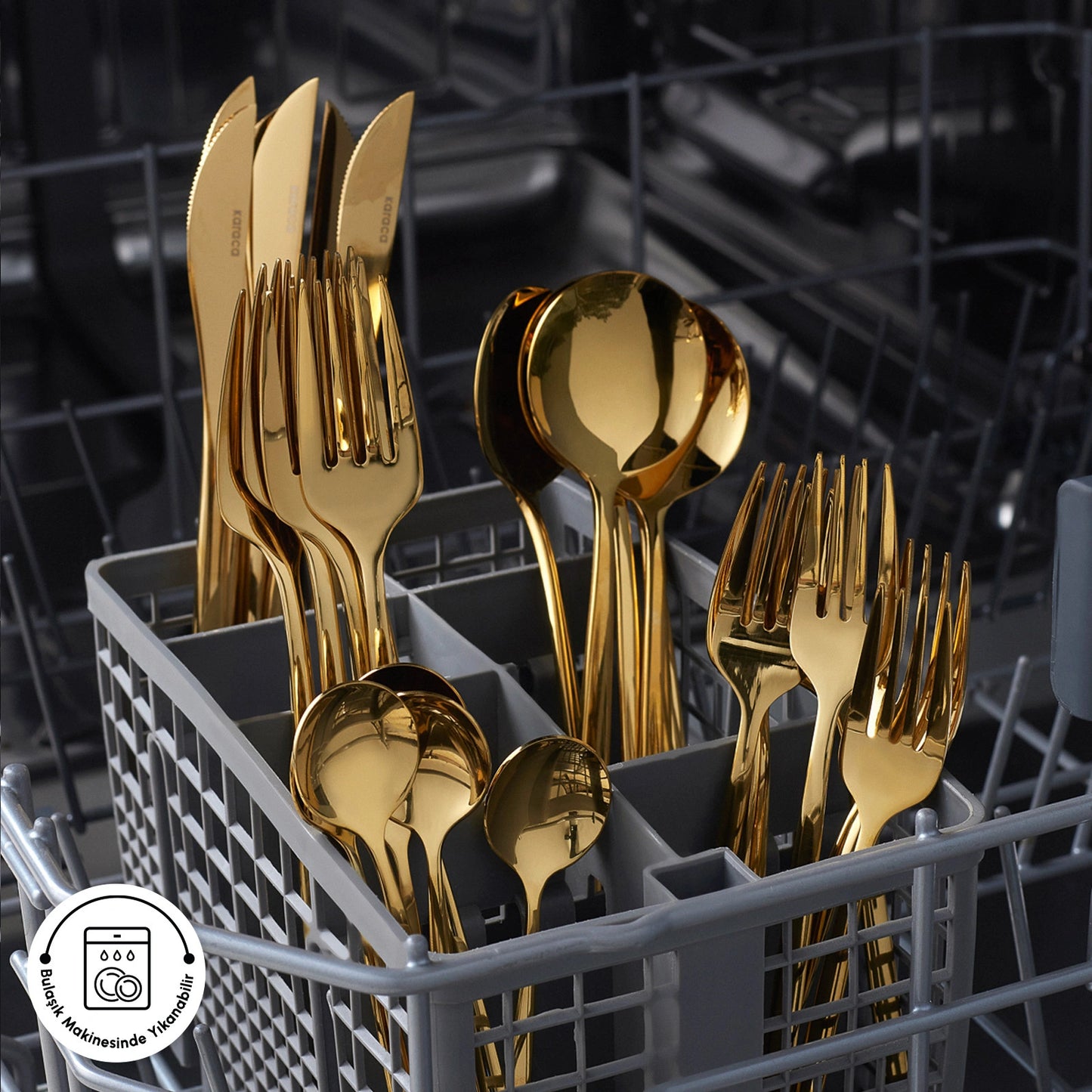 Karaca Orion Gold 30-Piece Cutlery Set for 6 People