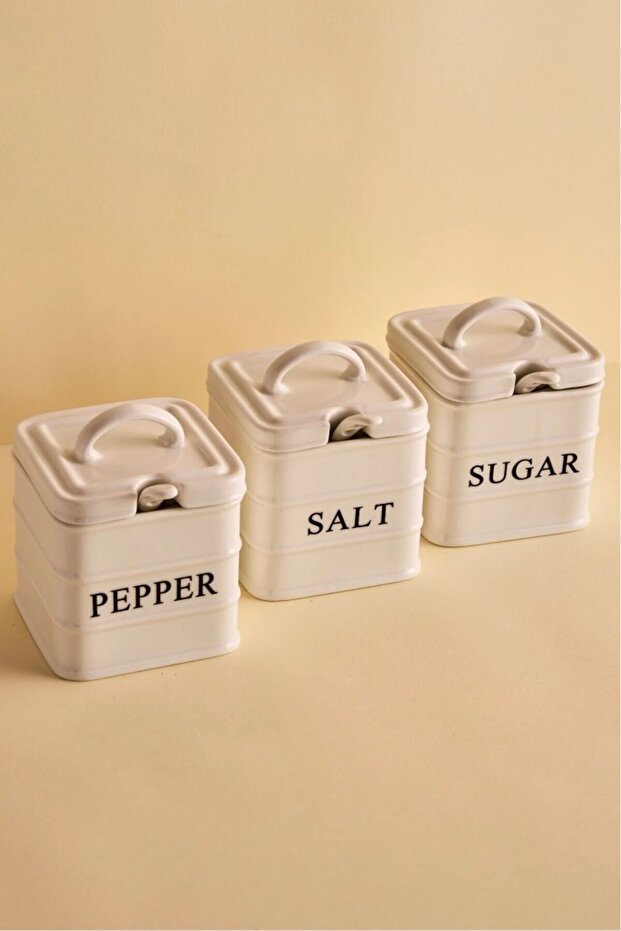 Bianca 3-Piece Porcelain Spice Set