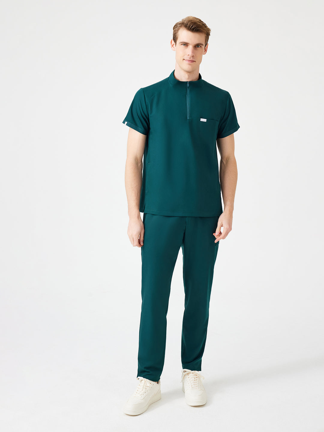 Cosa Altius Men's Straight Fit Trousers - Petrol Green