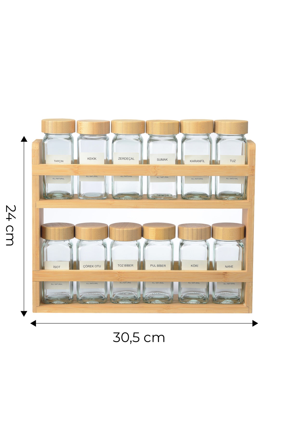 12 Piece Spice Set With Bamboo Stand