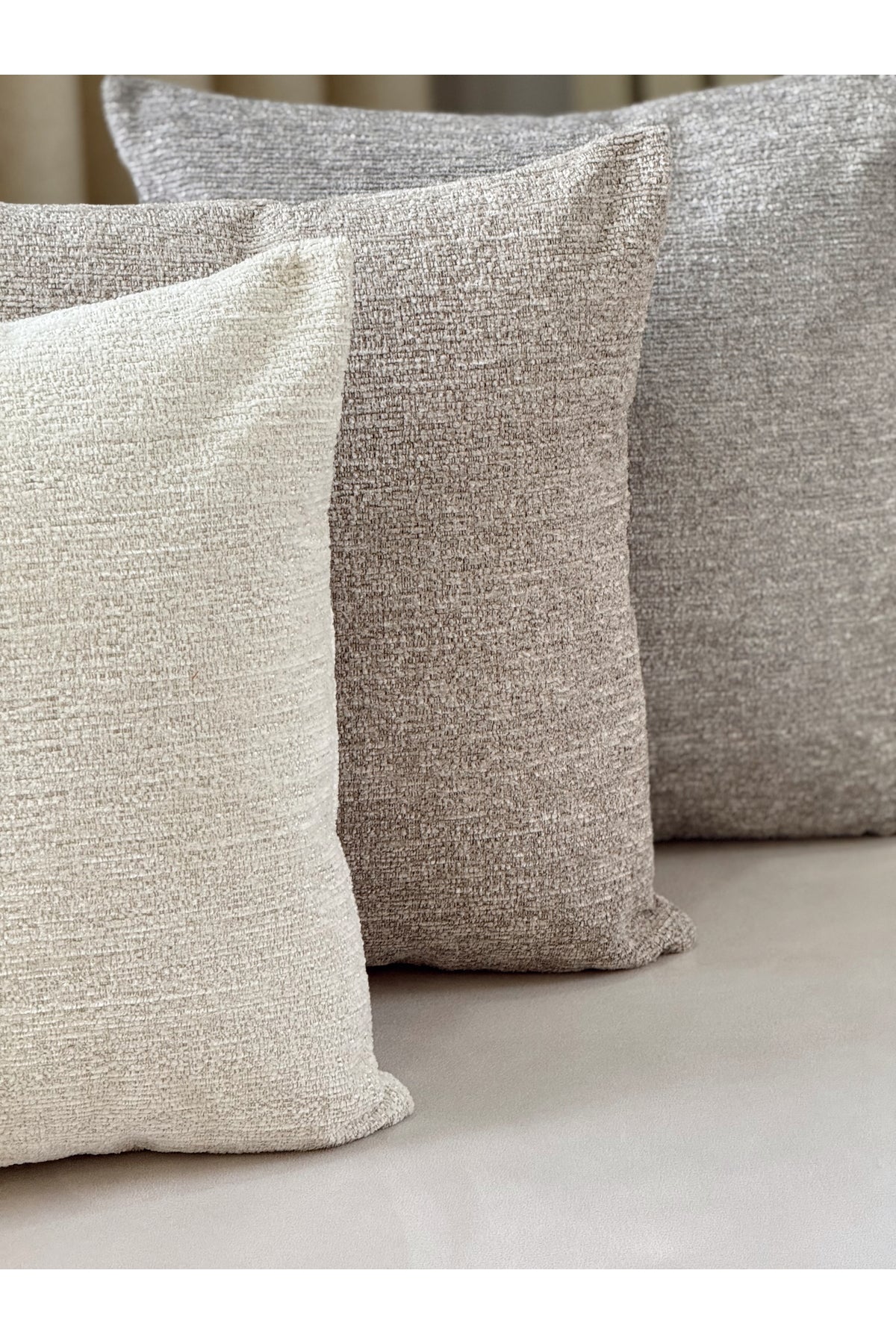 Pure Textured Decorative Pillow Cover – Beige