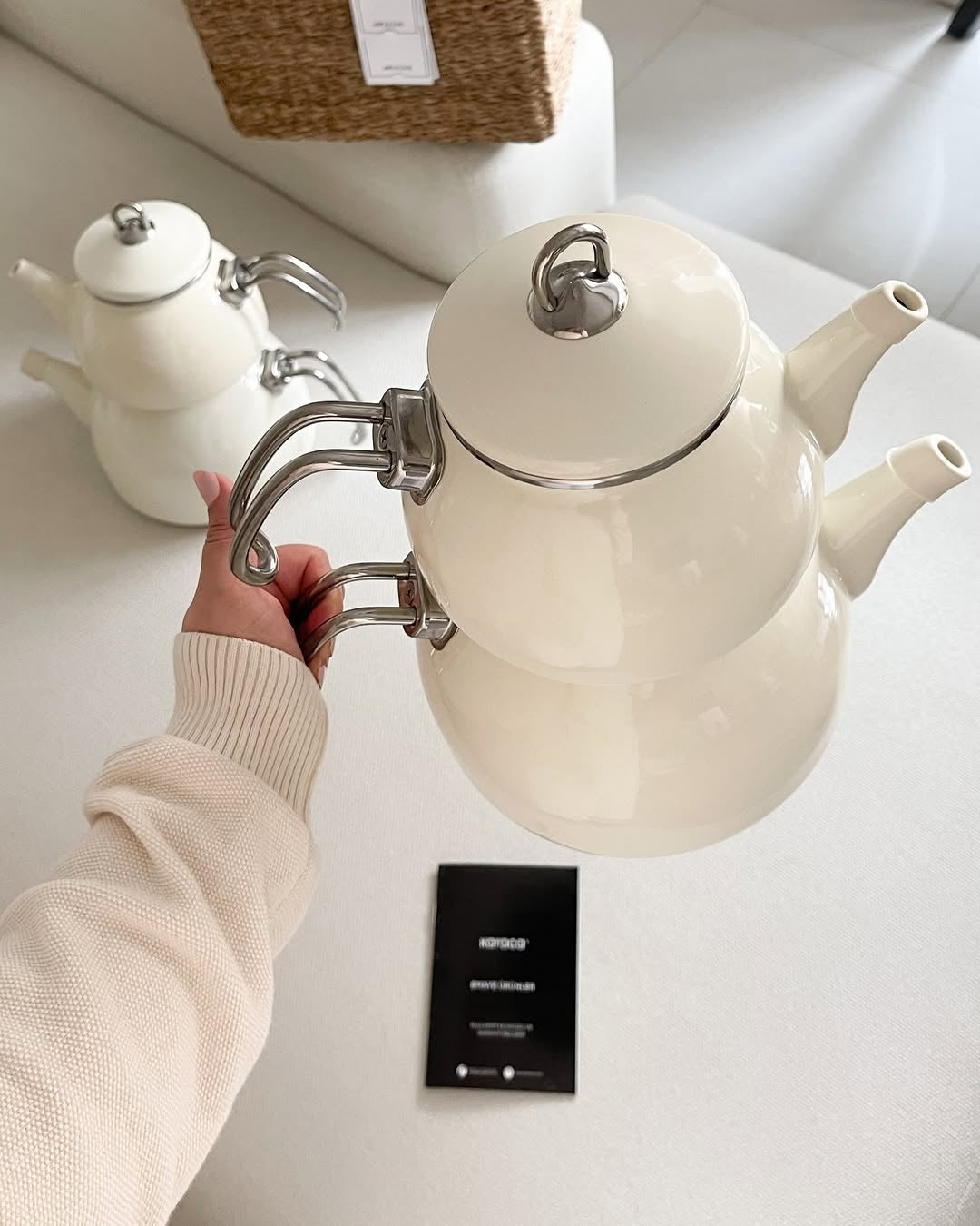 Loreto Enamel Teapot Set