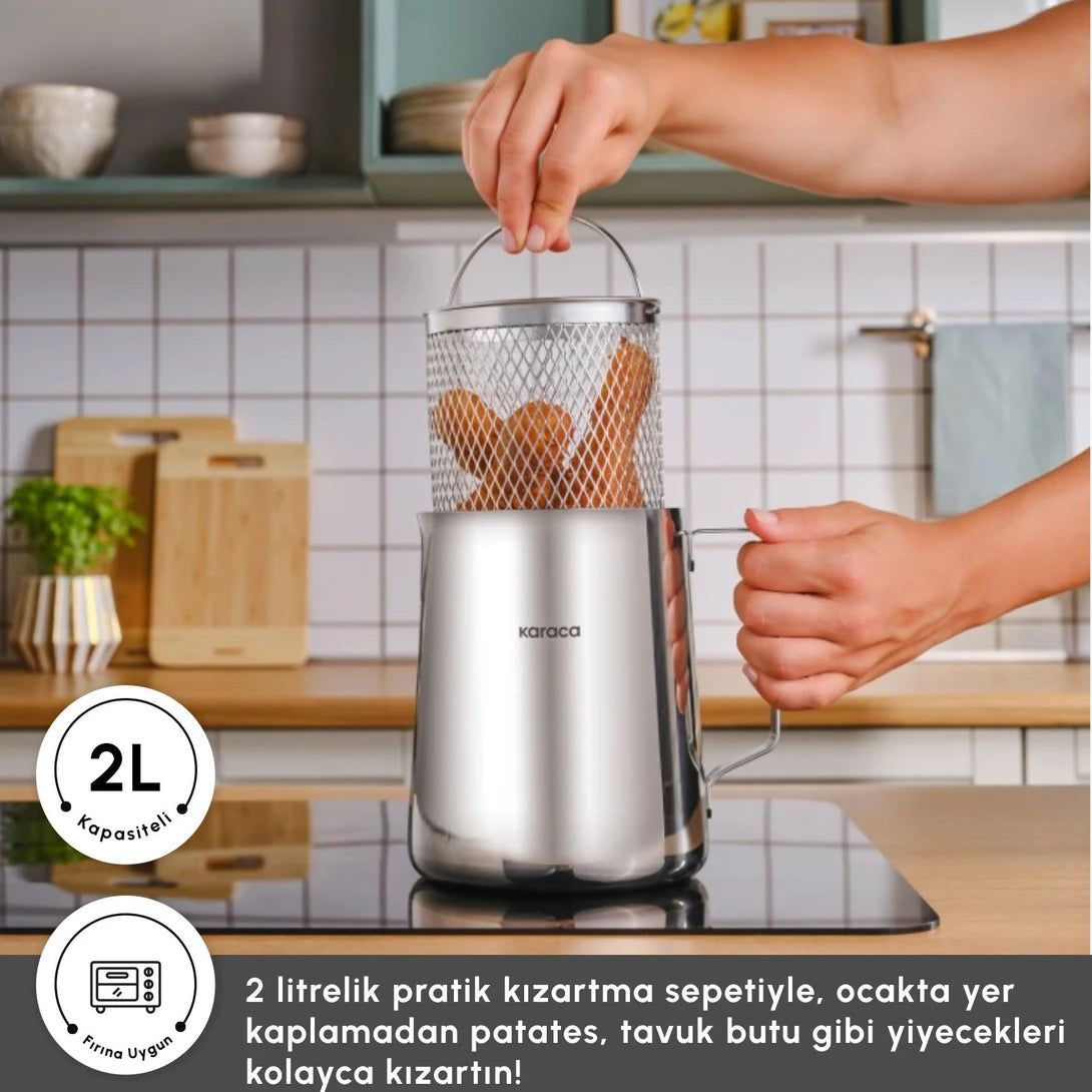 Steel Frying Pot 2L