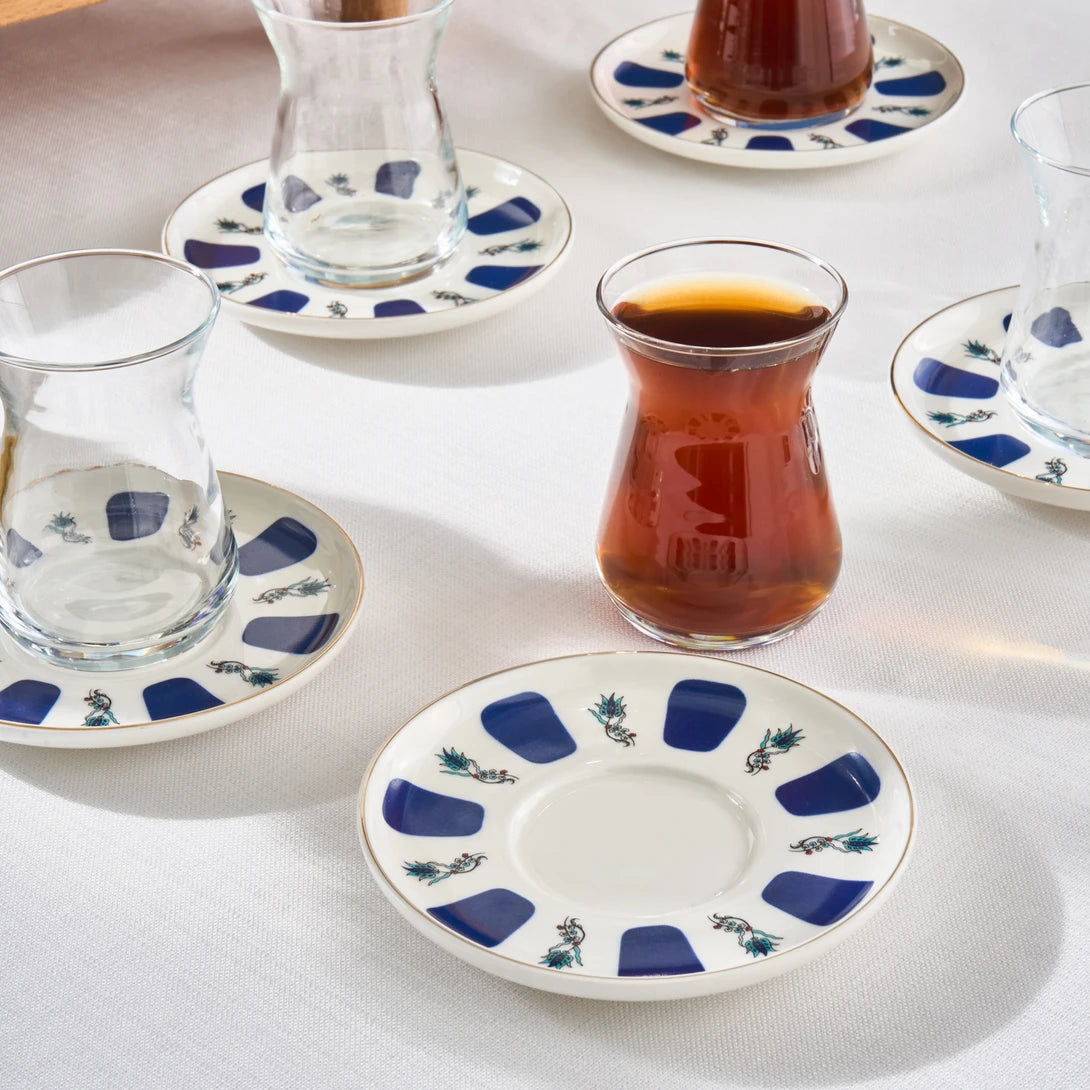 Karaca Iznik 12 Piece Tea Set for 6 People