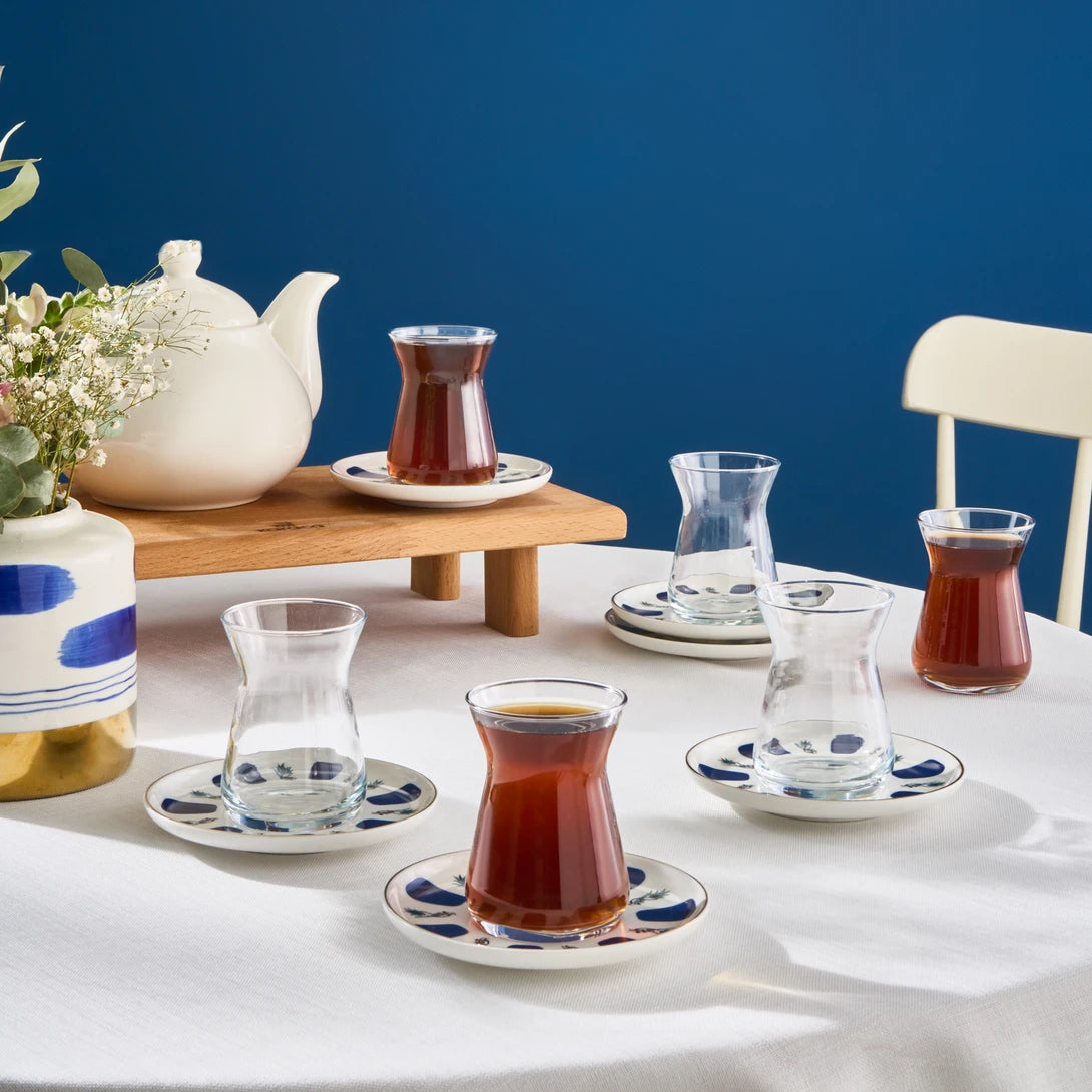 Karaca Iznik 12 Piece Tea Set for 6 People