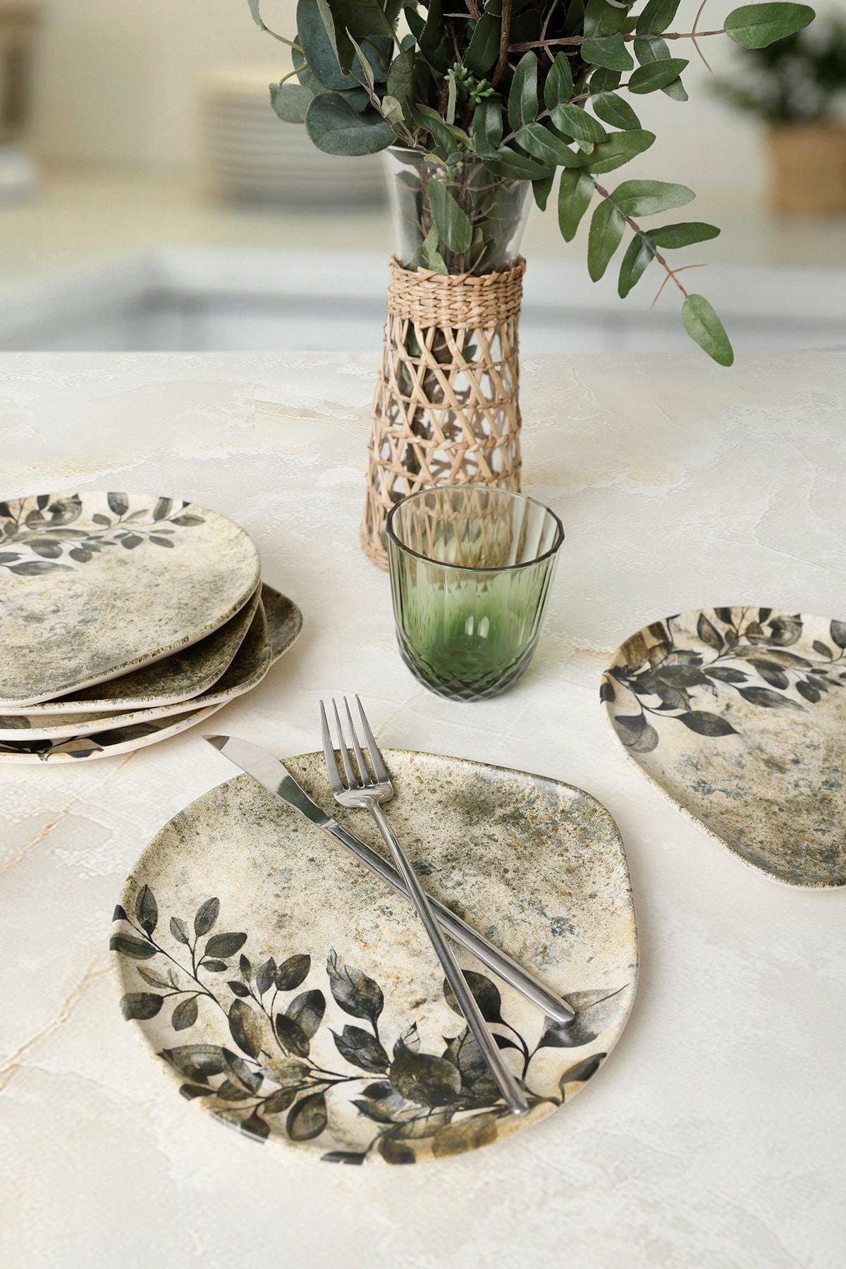 Forest Rustle Serenity Cake Plate 22 Cm 6 Pieces