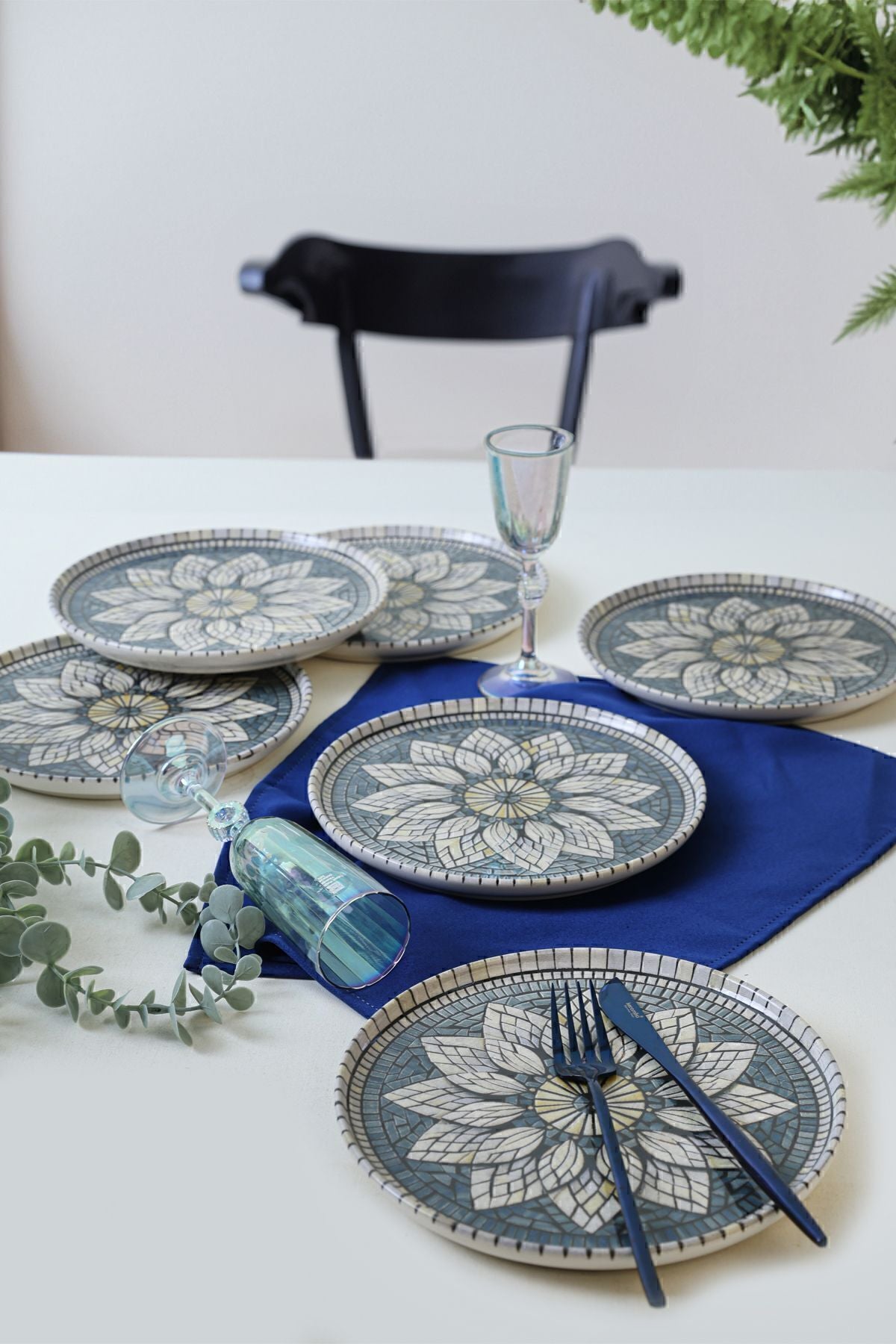 Mosaic Marvels Cake Plate 22 cm 6 Pieces