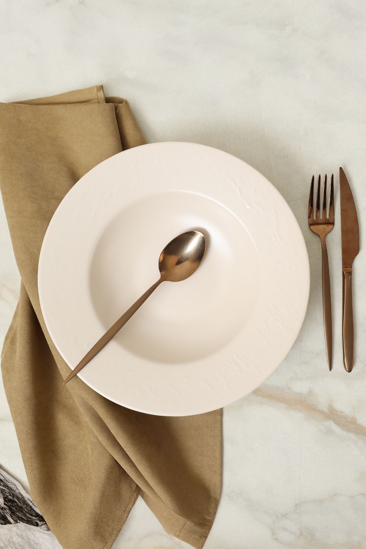 Matte Cream Ionian Pasta Plate 26 Cm