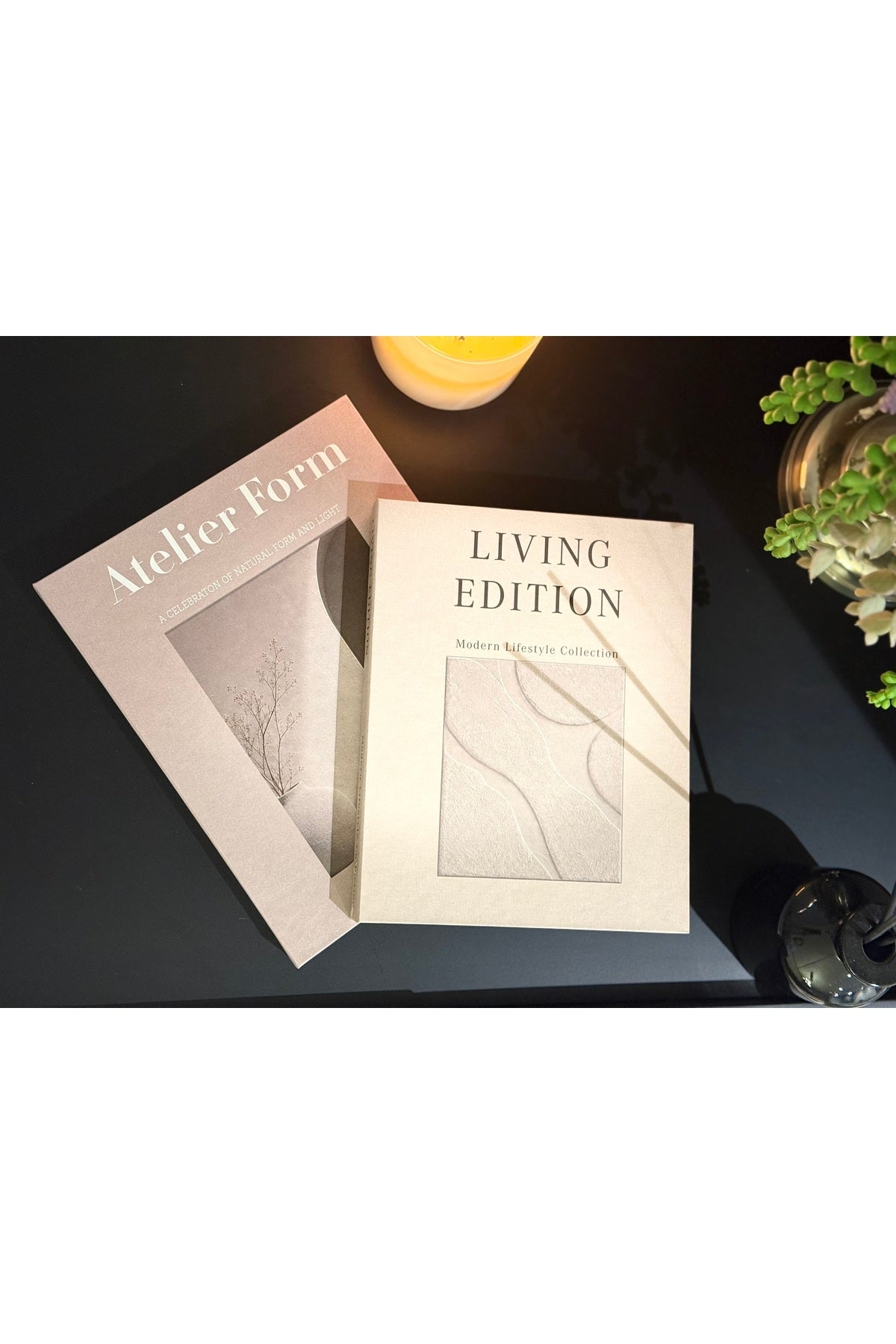 Linen Atelier & Ash Smoke Decorative Book Box Set – 2 Pieces