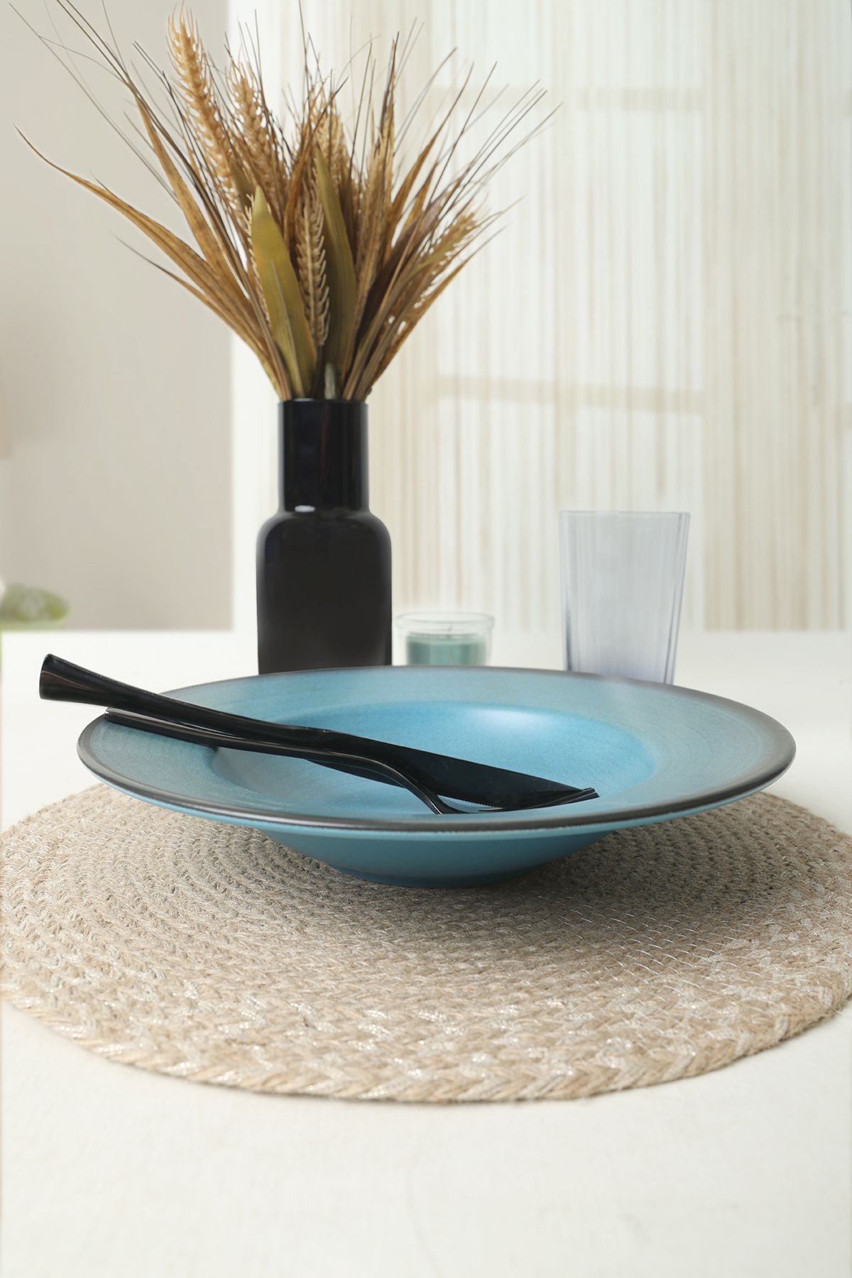 Blue Aegan Pasta Plate 28 Cm