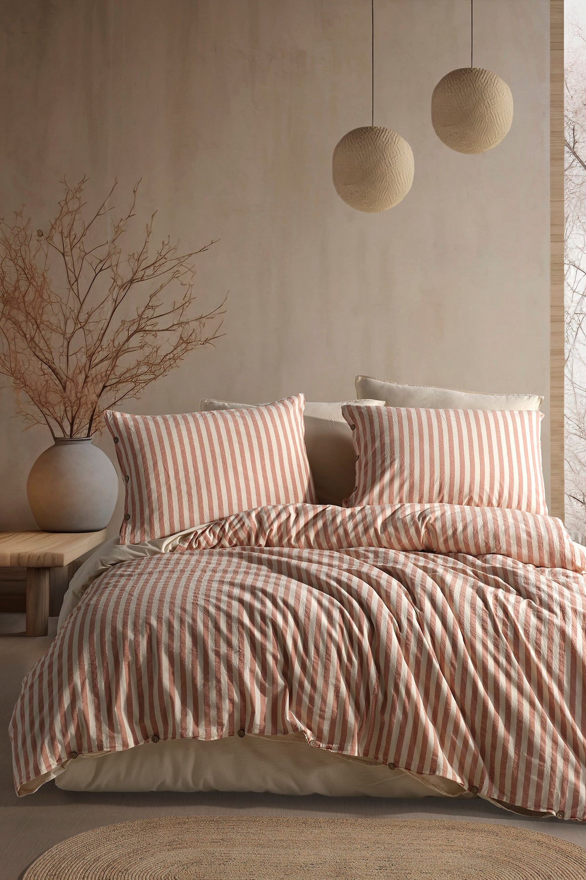 Eostre 100% Cotton Washable Vintage Duvet Cover Set