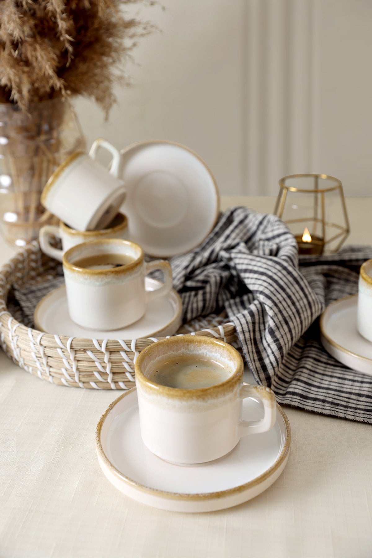 Shizen Cream Tea Set 12 Pieces for 6 People