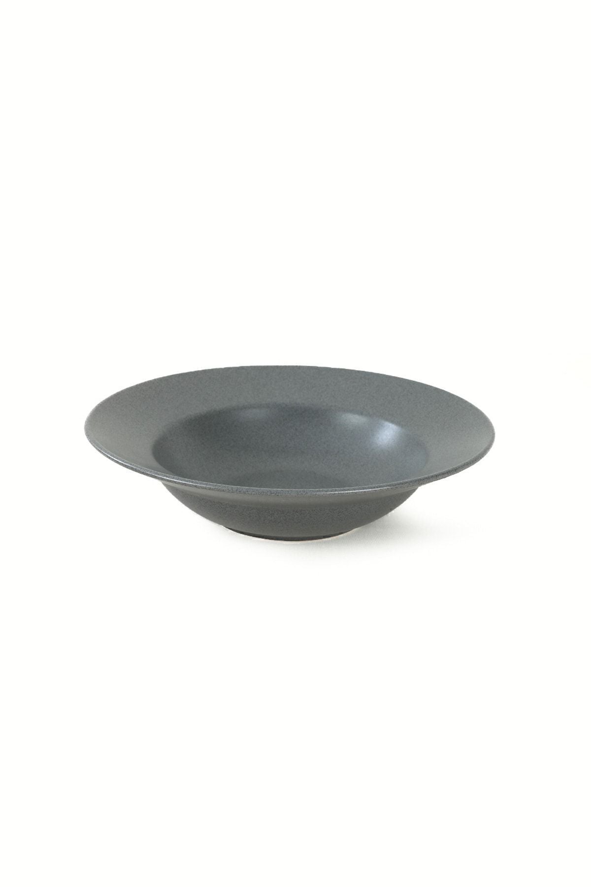 Stone Matte Gray Delta Pasta Plate 26 Cm