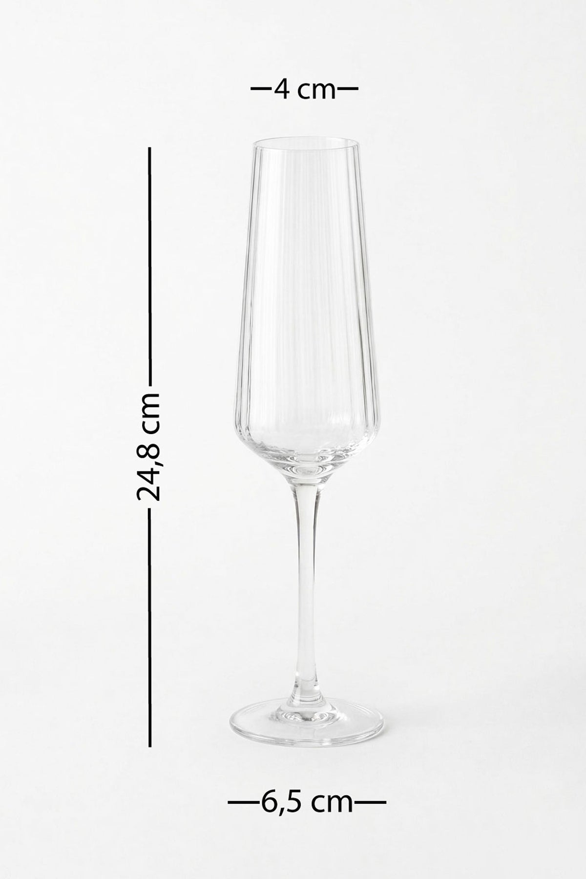 Premium Gold 4-Piece Champagne Glass Set, 220 cc