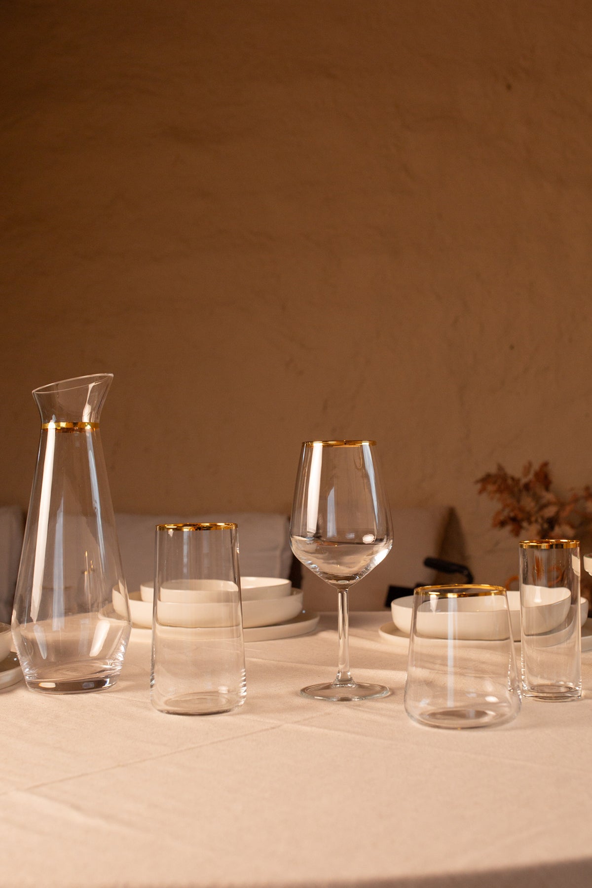 Avantgarde Gold 6 Piece Glass Set 490 cc