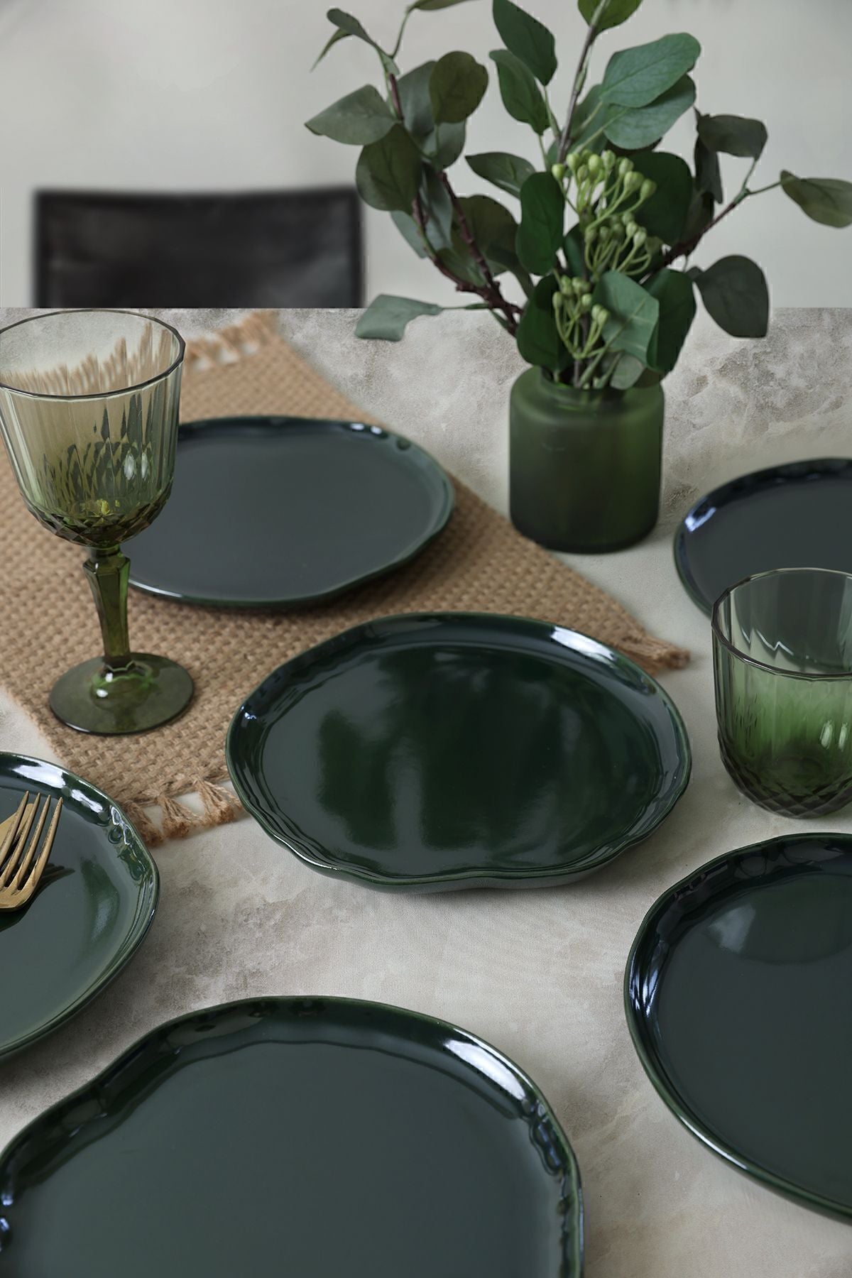 Emerald Victoria Cake Plate 22 cm 6 Pieces