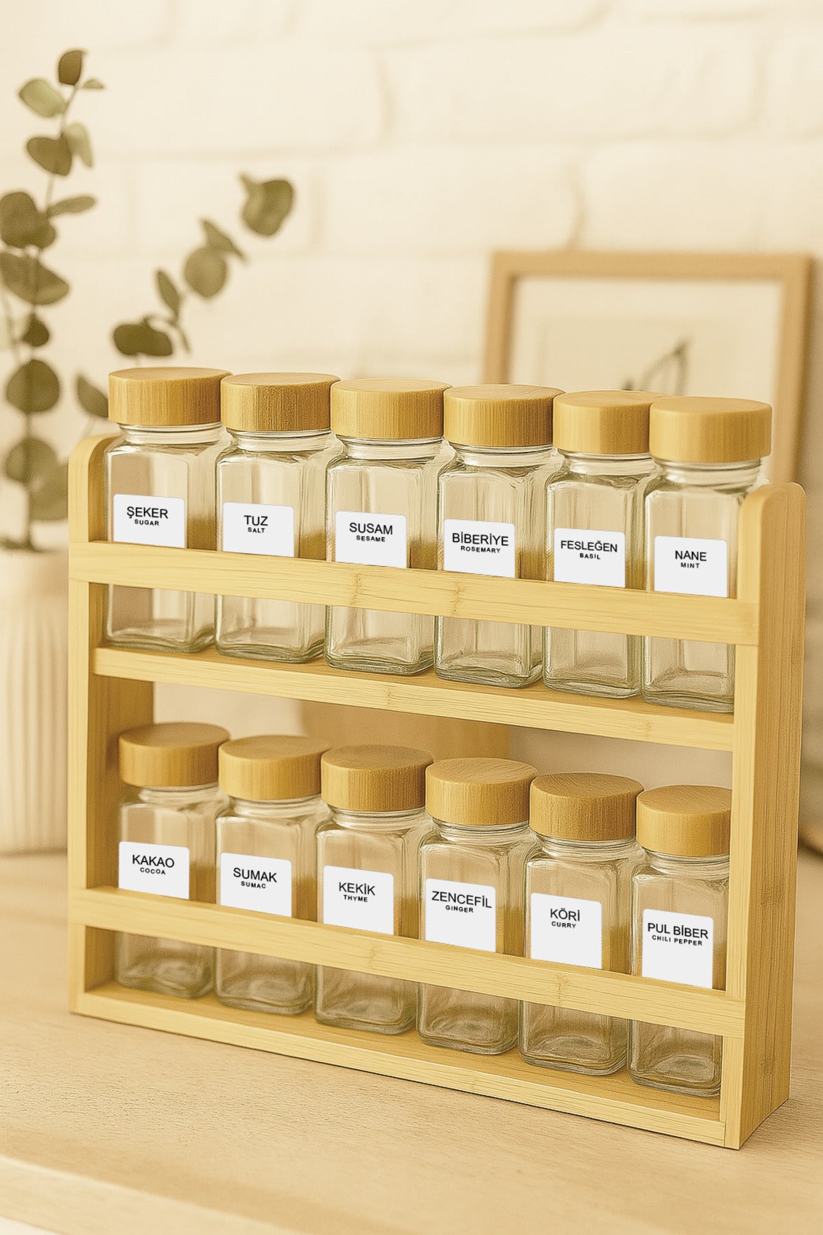 12 Piece Spice Set With Bamboo Stand