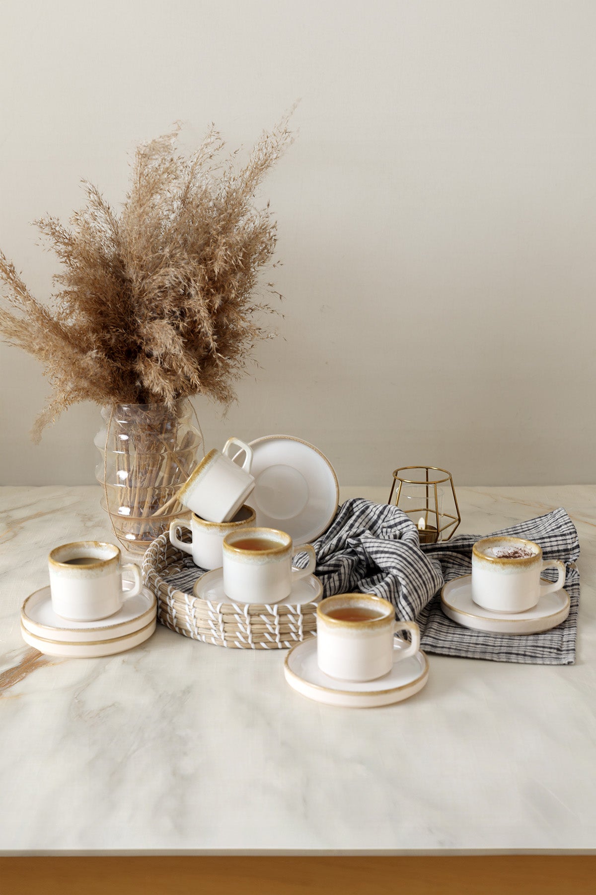 Shizen Cream Tea Set 12 Pieces for 6 People