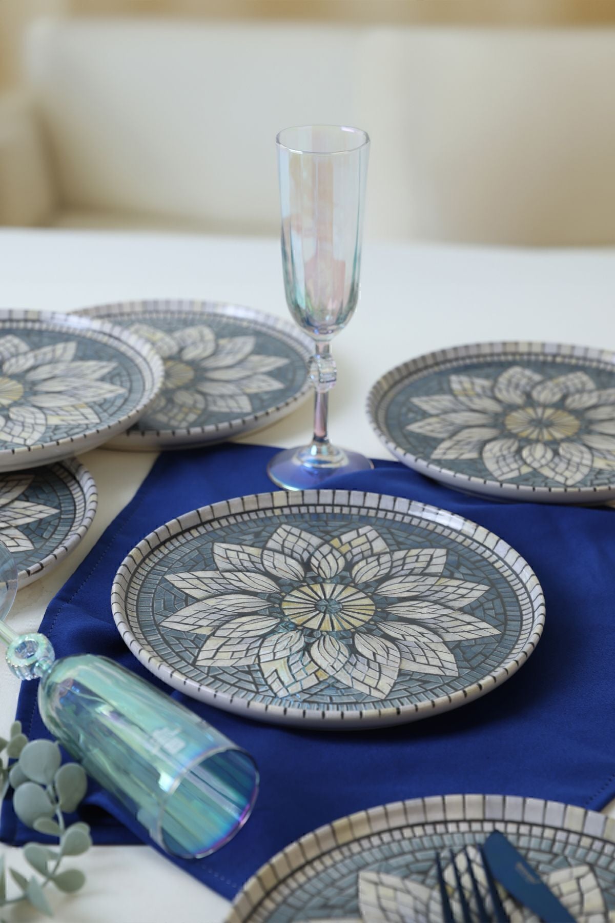 Mosaic Marvels Cake Plate 22 cm 6 Pieces