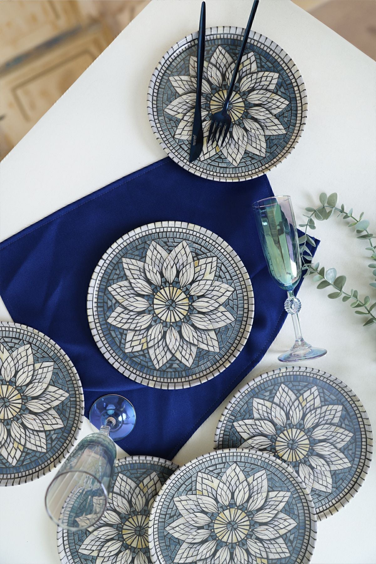 Mosaic Marvels Cake Plate 22 cm 6 Pieces