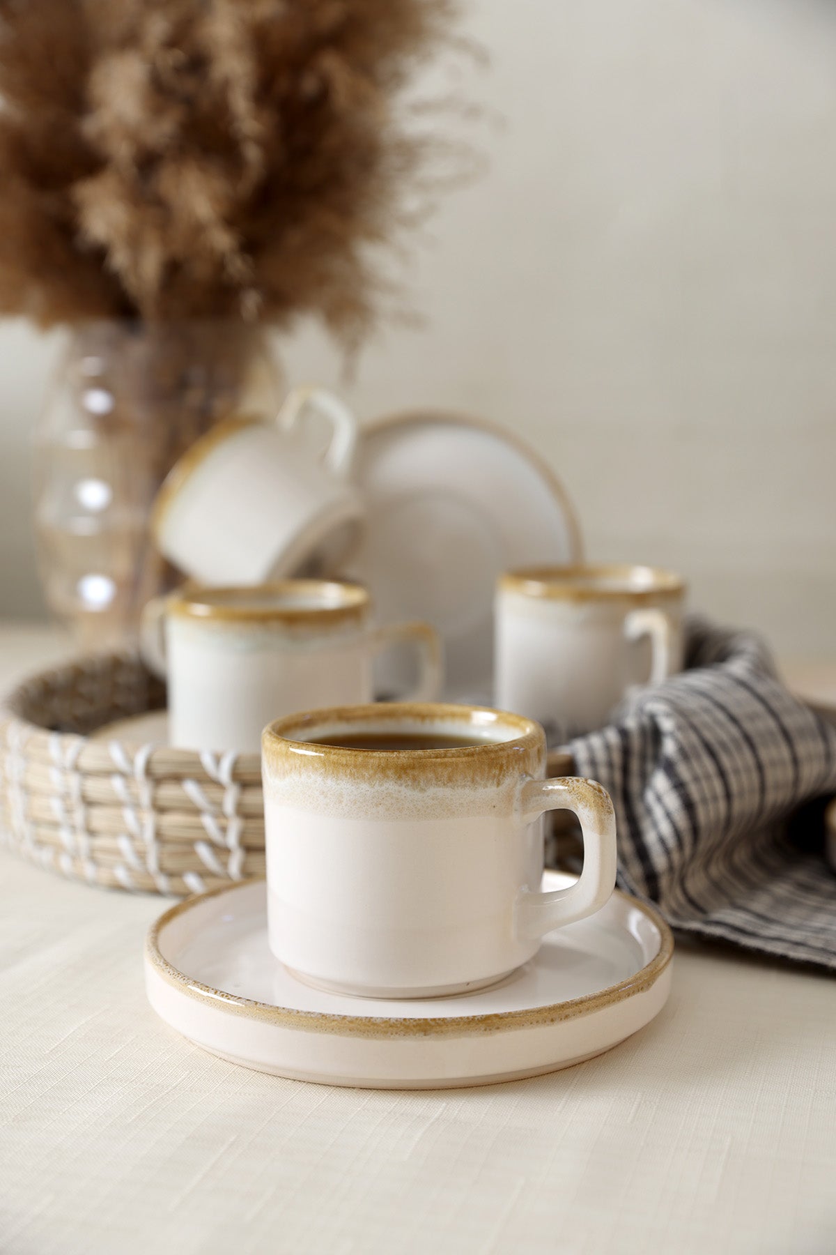 Shizen Cream Tea Set 12 Pieces for 6 People