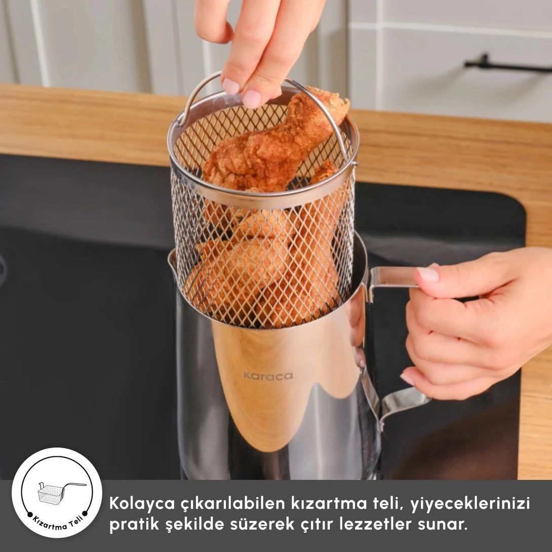 Steel Frying Pot 2L