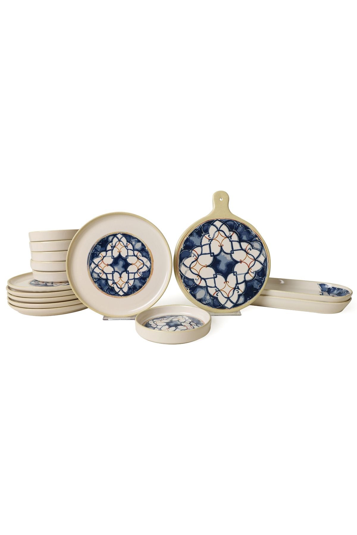 Wave Flow Breakfast Set 15 Pieces for 6 People
