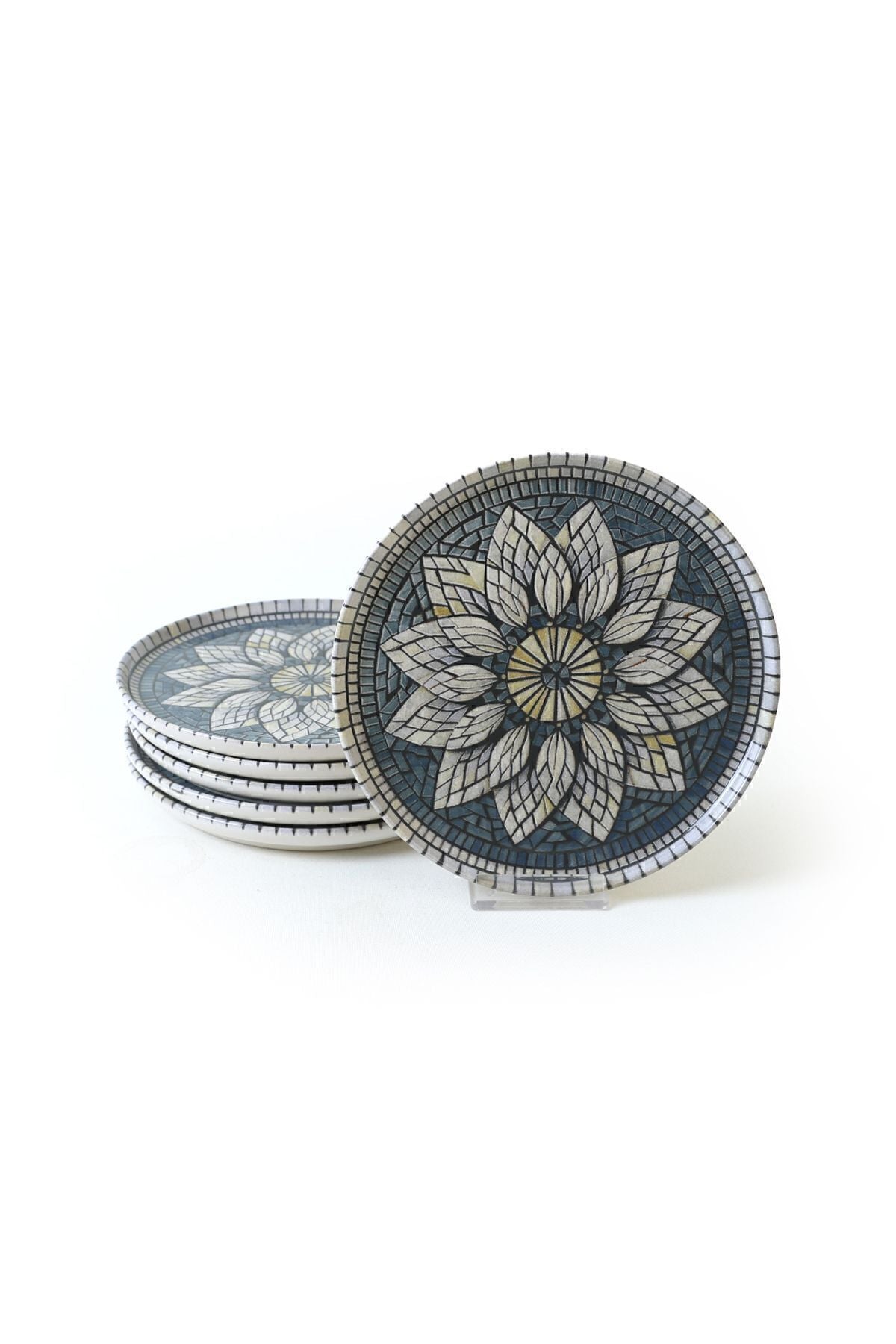 Mosaic Marvels Cake Plate 22 cm 6 Pieces