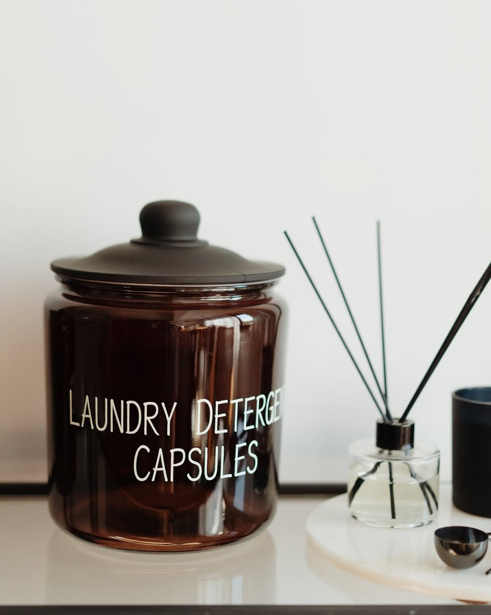Laundry Detergent Glass Jar Set – 2 Pieces