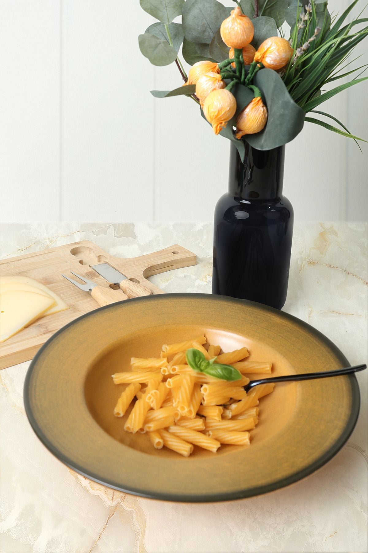 Yellow Aegan Pasta Plate 28 Cm