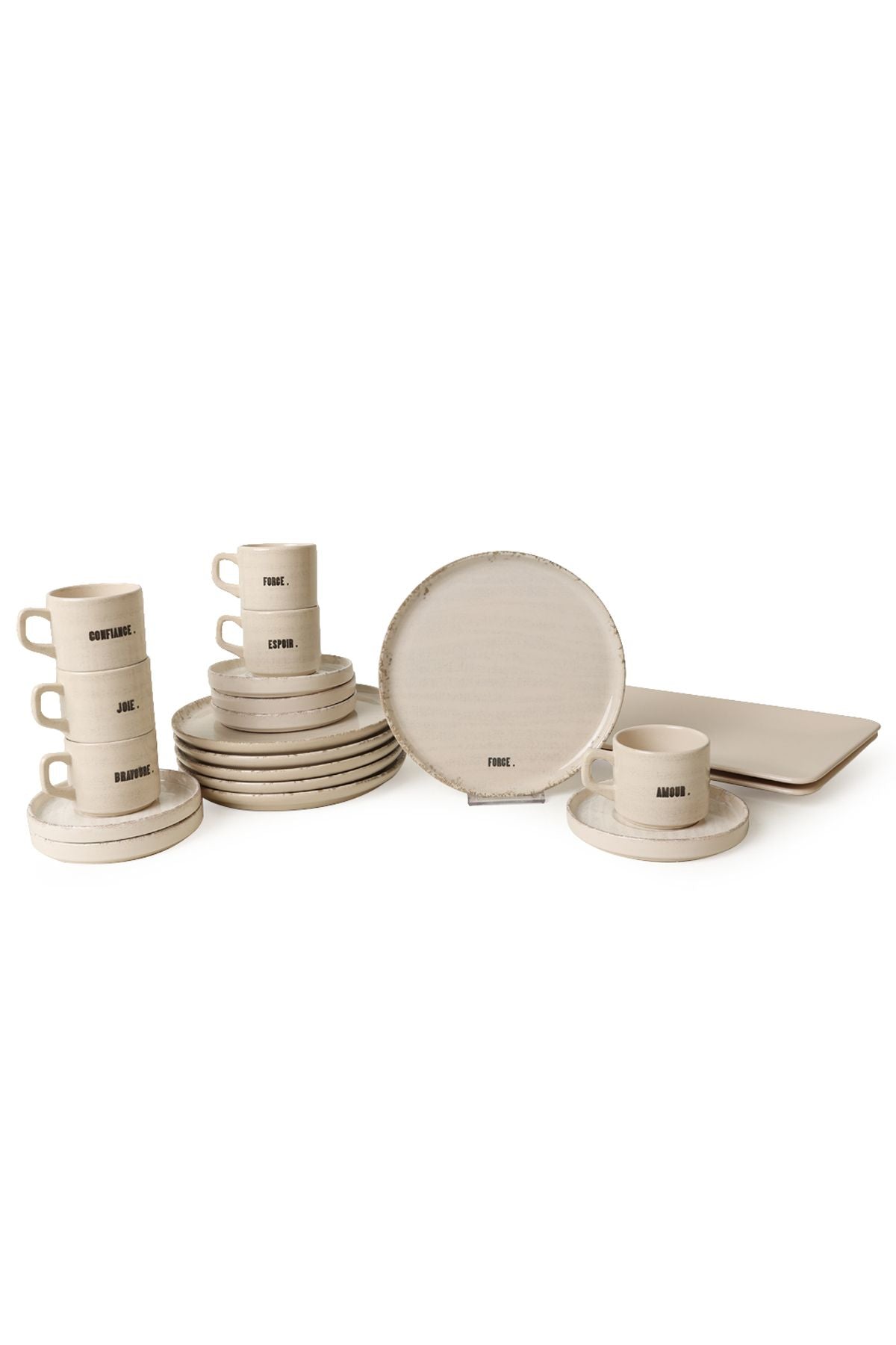Deep Collection Motto Breakfast Set 20 Pieces for 6 People