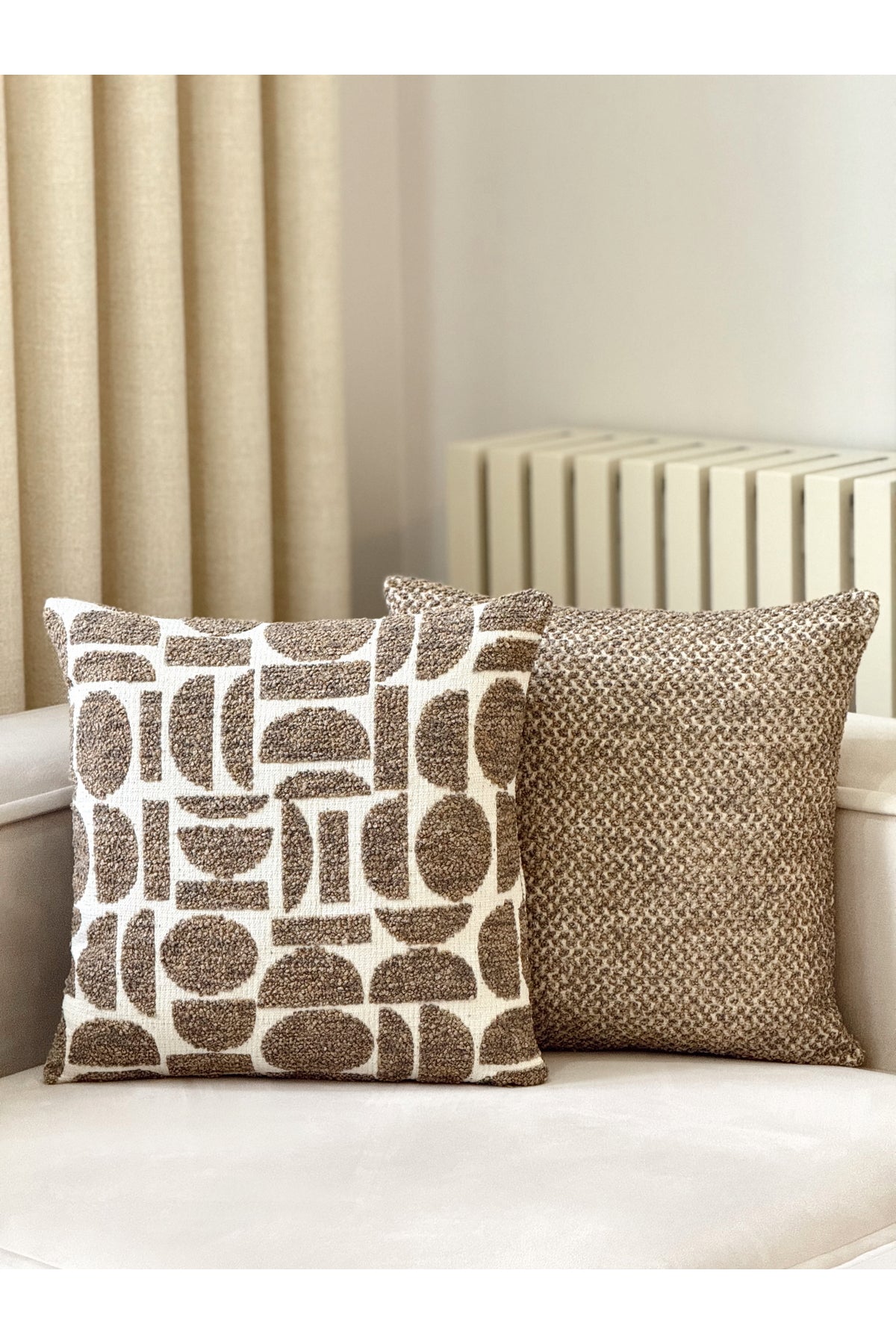 Lunea Geometric Decorative Pillow Cover – Brown